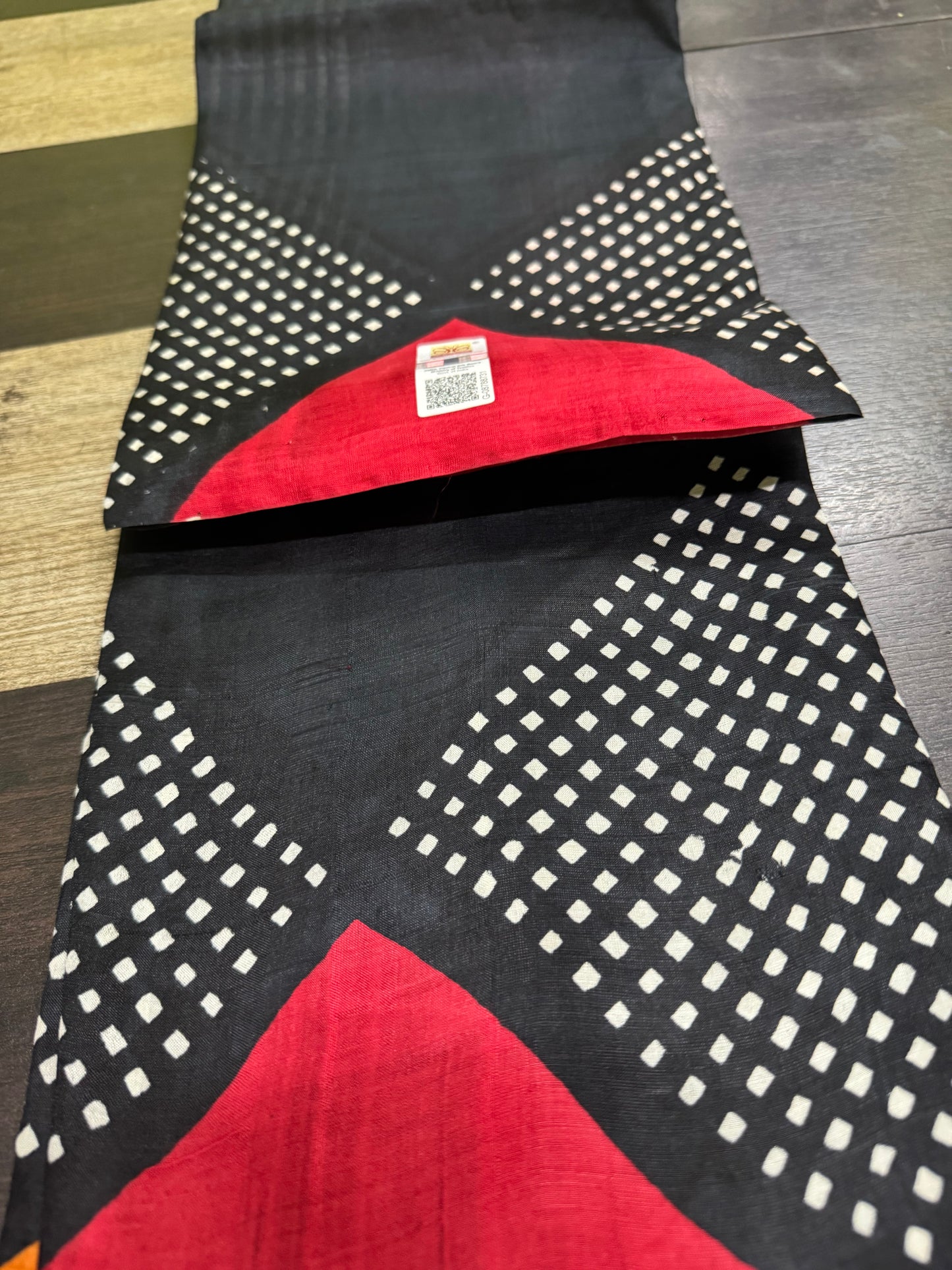 Murshidabad silk with silk mark black