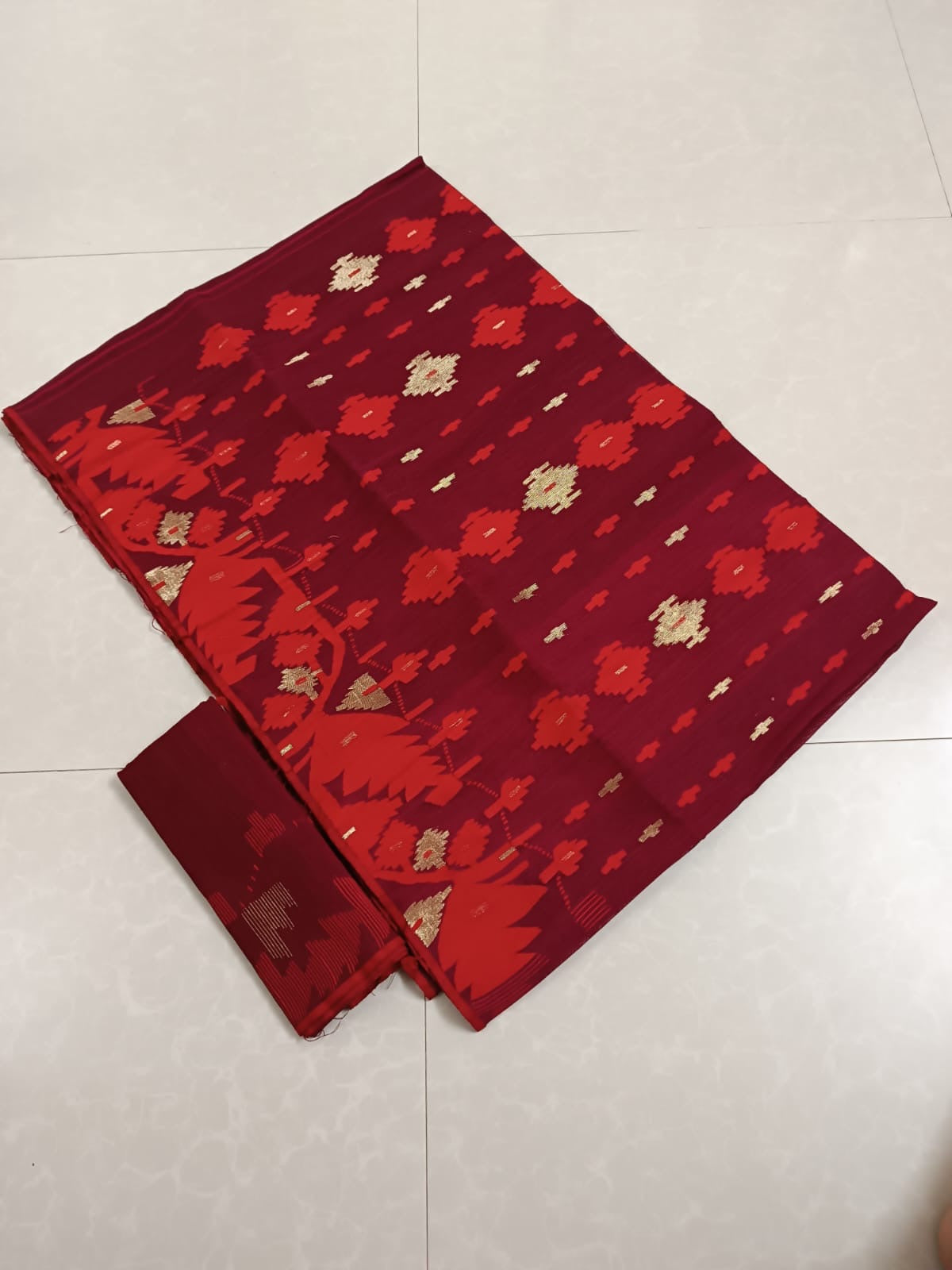 Half silk jamdani from Bangladesh - Bangladesh jamdani