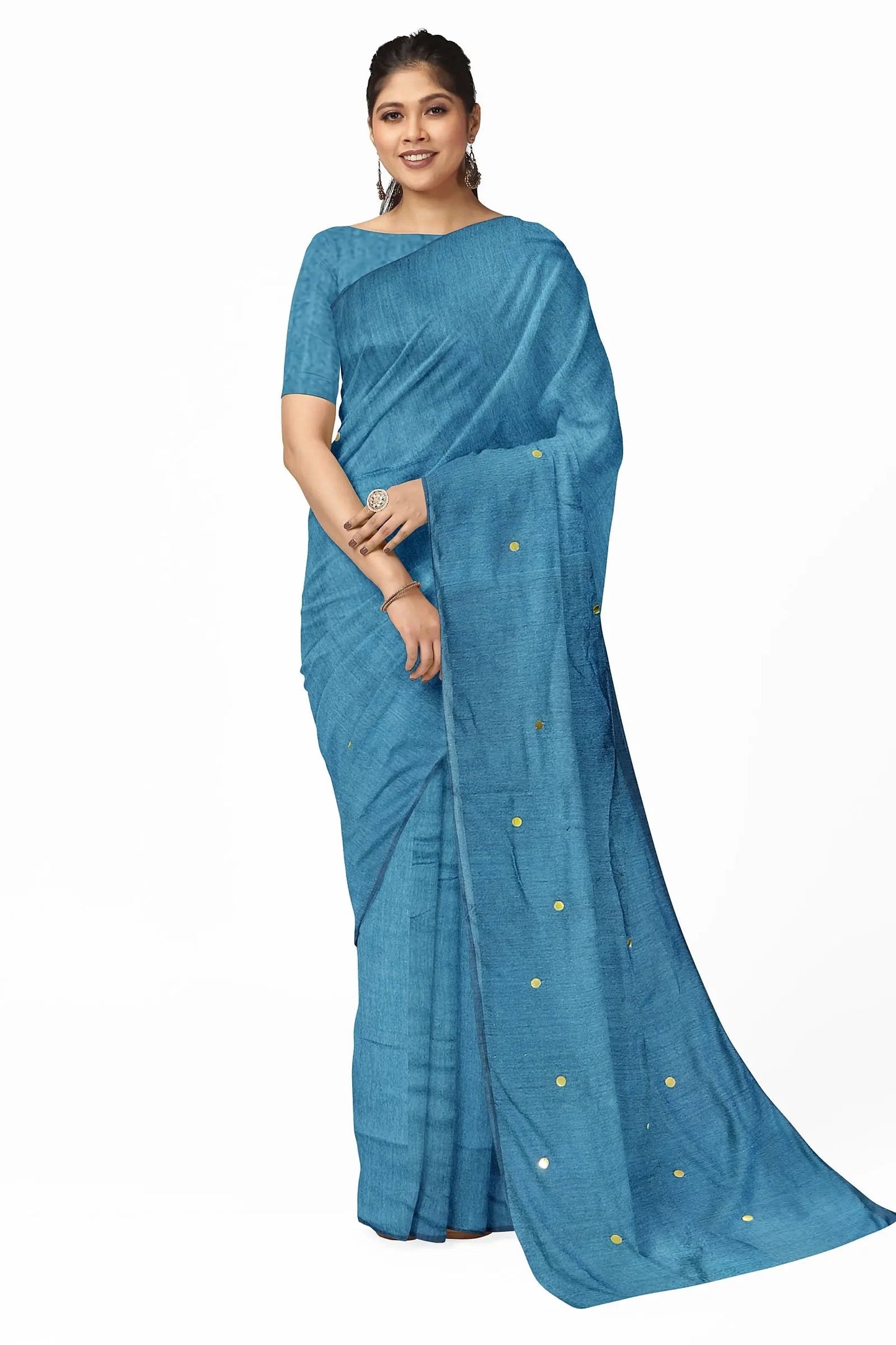 Handloom khadi sequins saree Putul's fashion