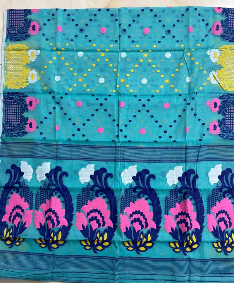 Pineapple soft dhakai jamdani saree