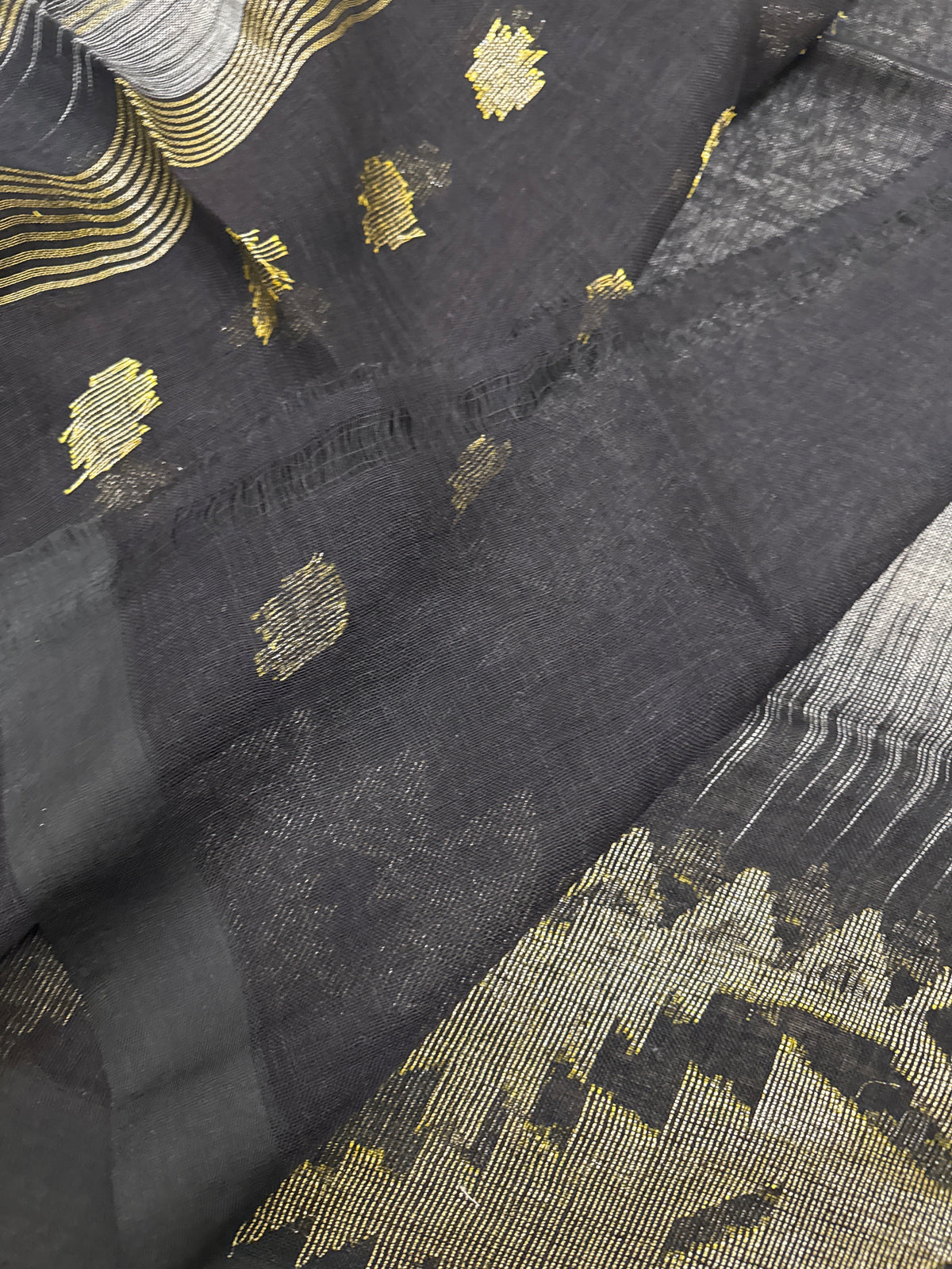 Linen Jamdani black white