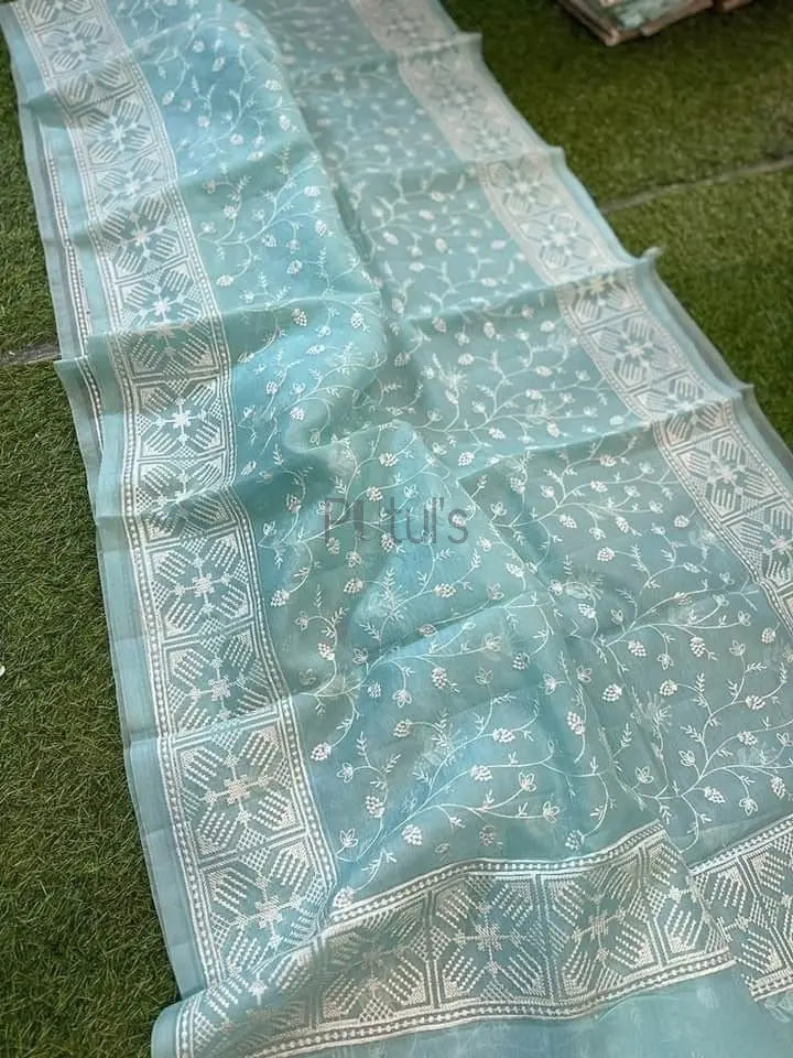 Banarasi organza with computer embroidery work Putul's Fashion