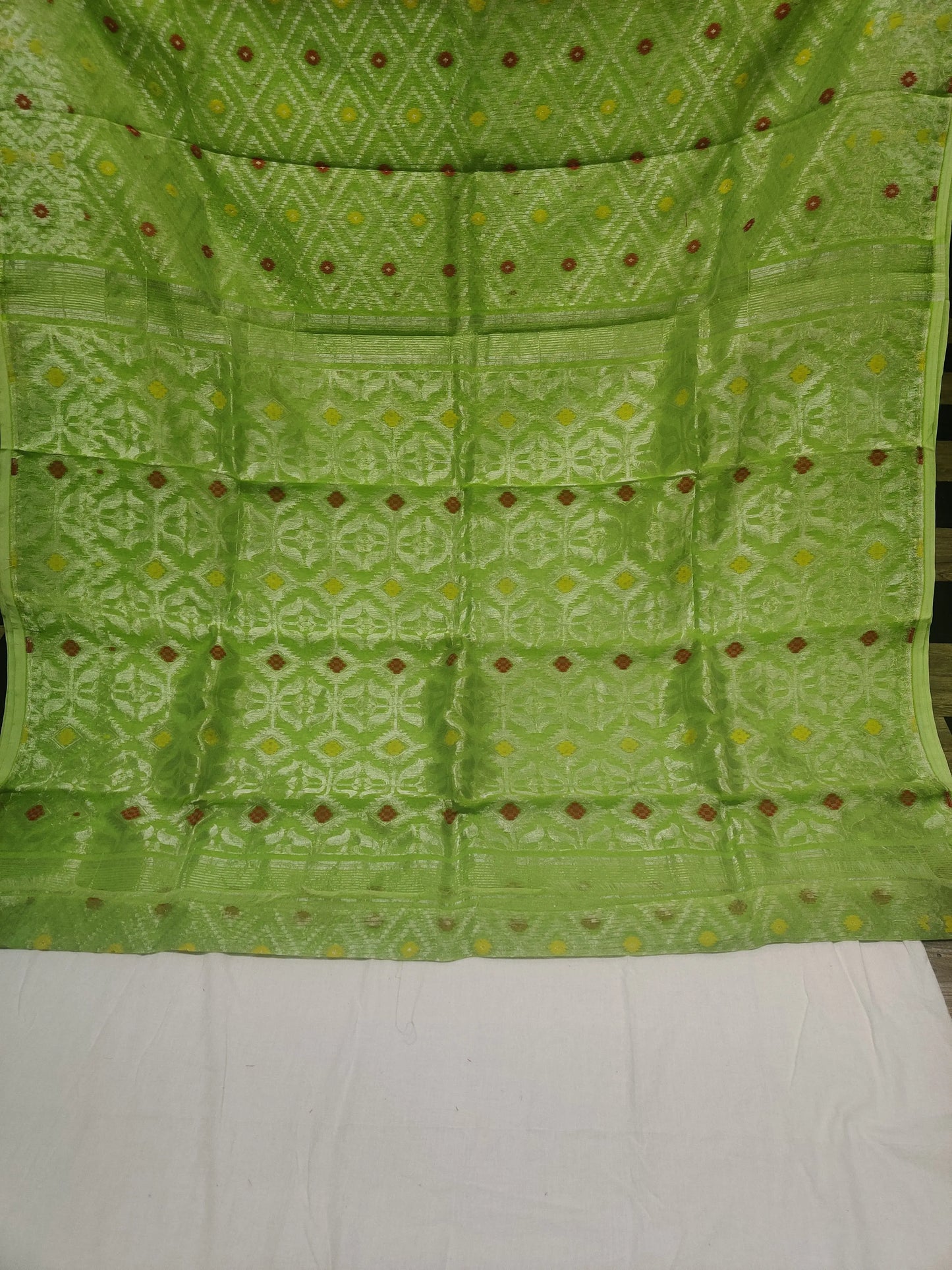 Bengal Jamdani Trishul Green