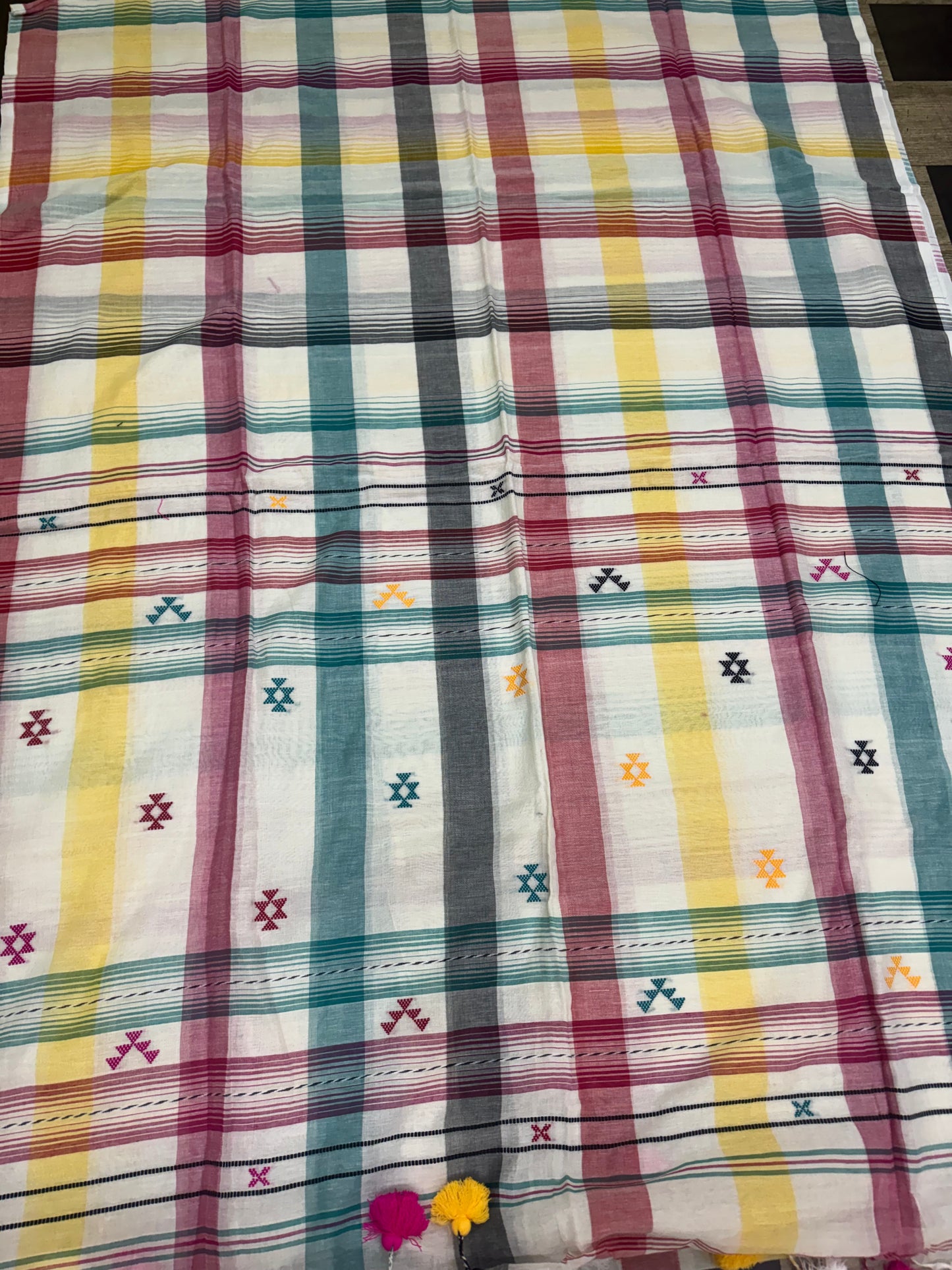 Khadi cotton Bhujodi saree from Bengal