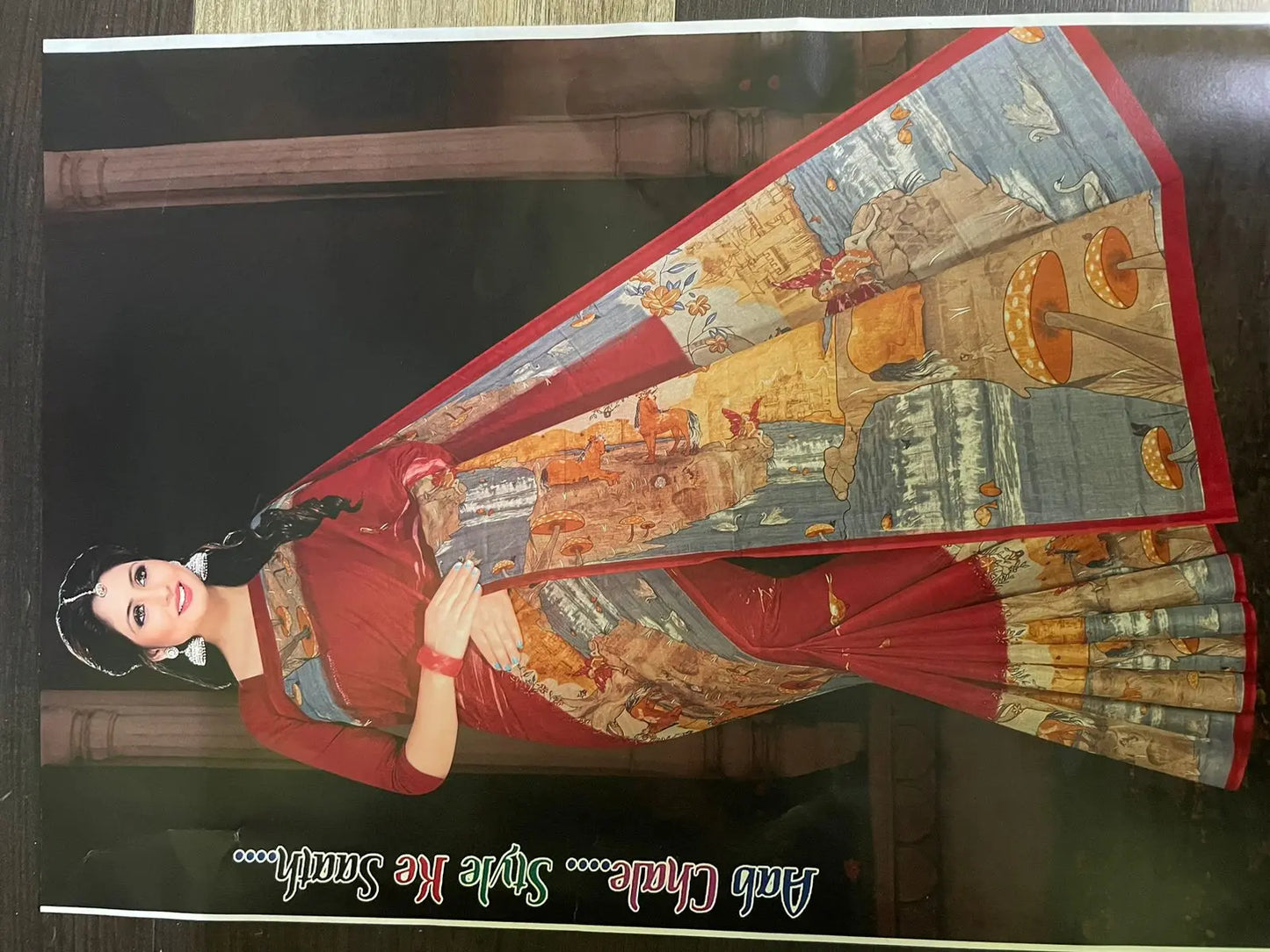 Cotton printed saree Putul's fashion
