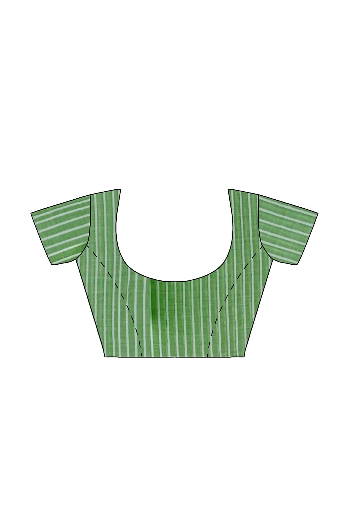 Cotton saree mini checks leafy greeen Putul's fashion