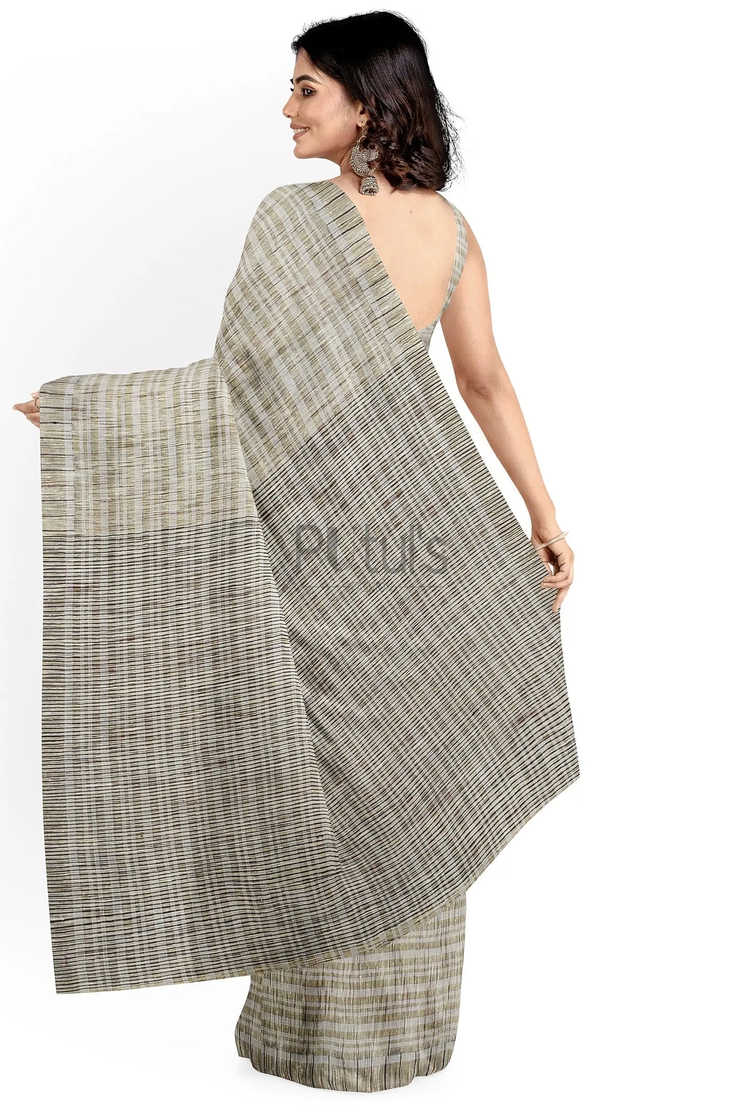 Cream coloured Ketiya saree Putul's Fashion