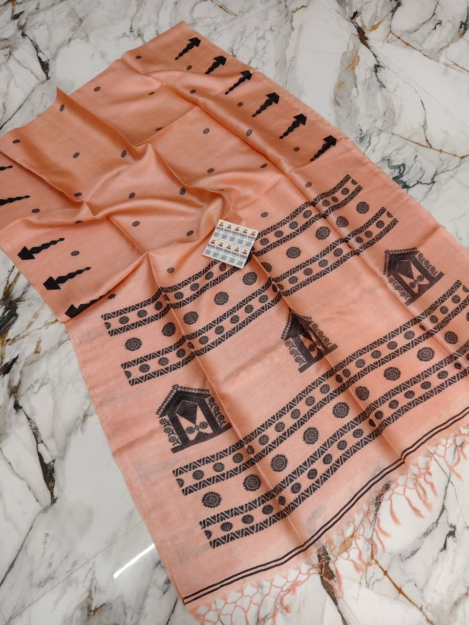 Silk Marked Gachi Tussar Saree with Dolabedi Motif