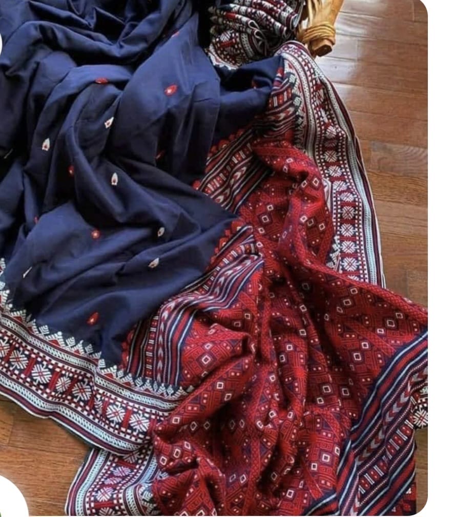 Assam khadi cotton saree