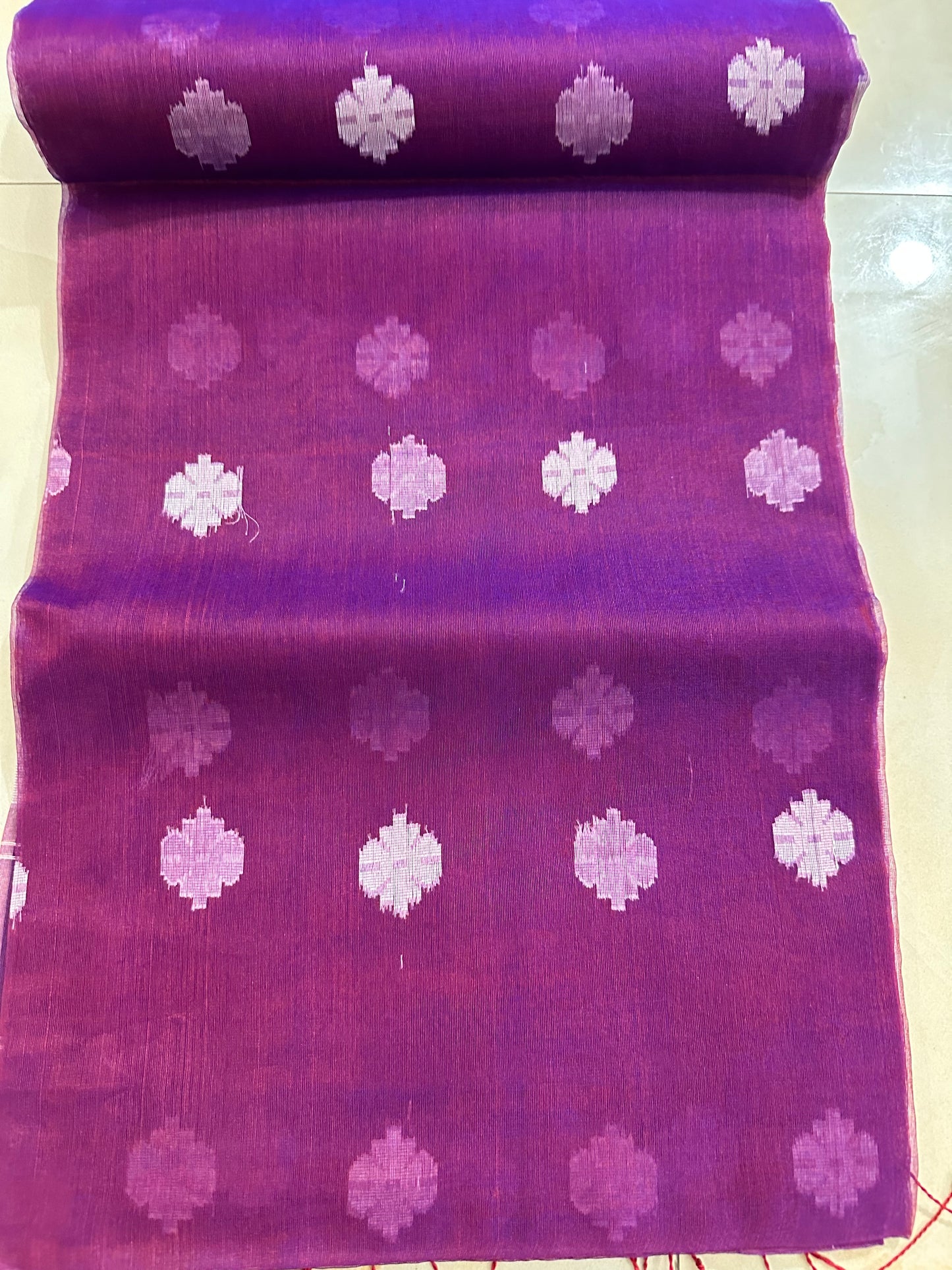 Muslin jamdani of karat design - Putul's Fashion