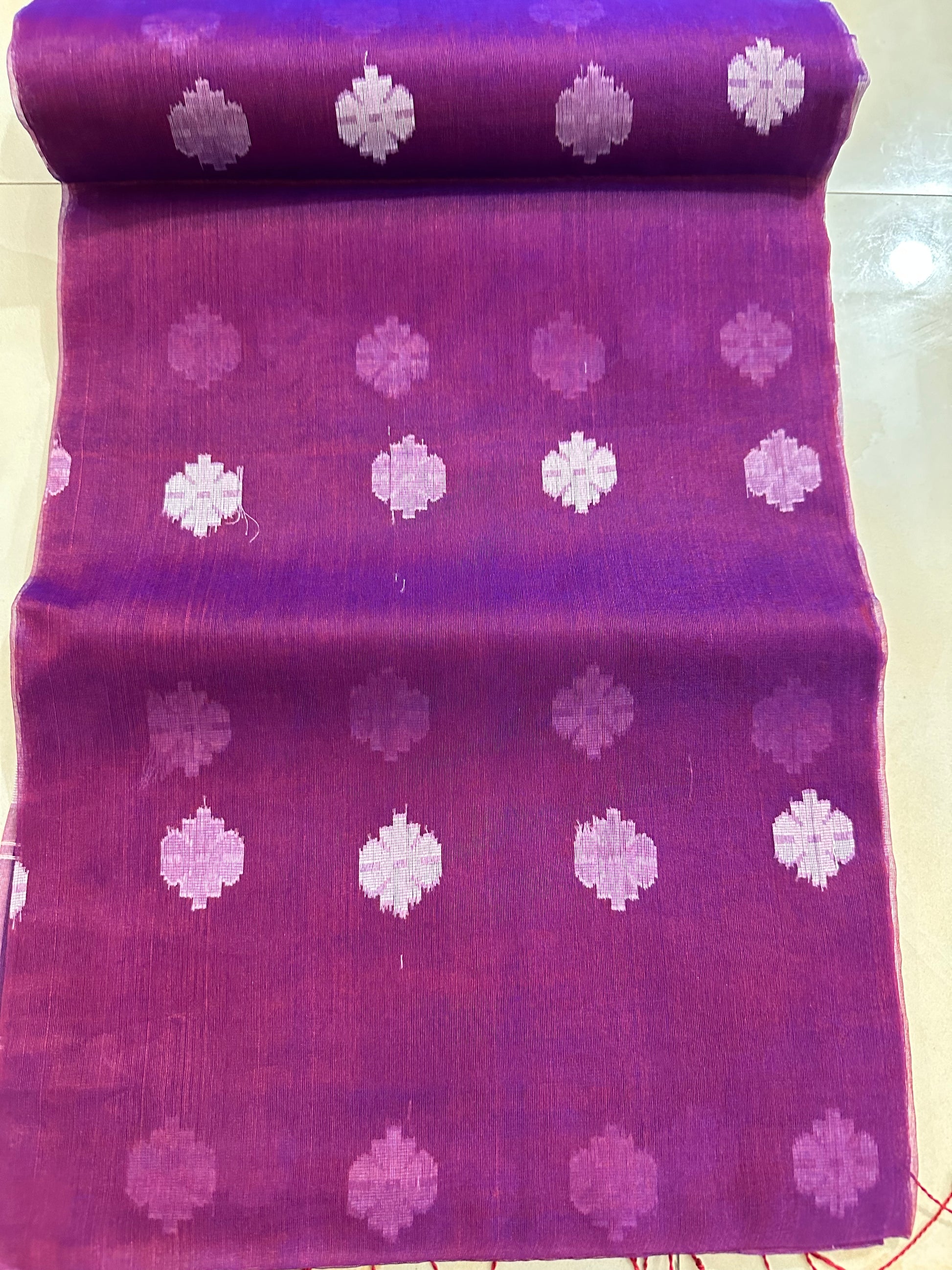 Muslin jamdani of karat design - Putul's Fashion