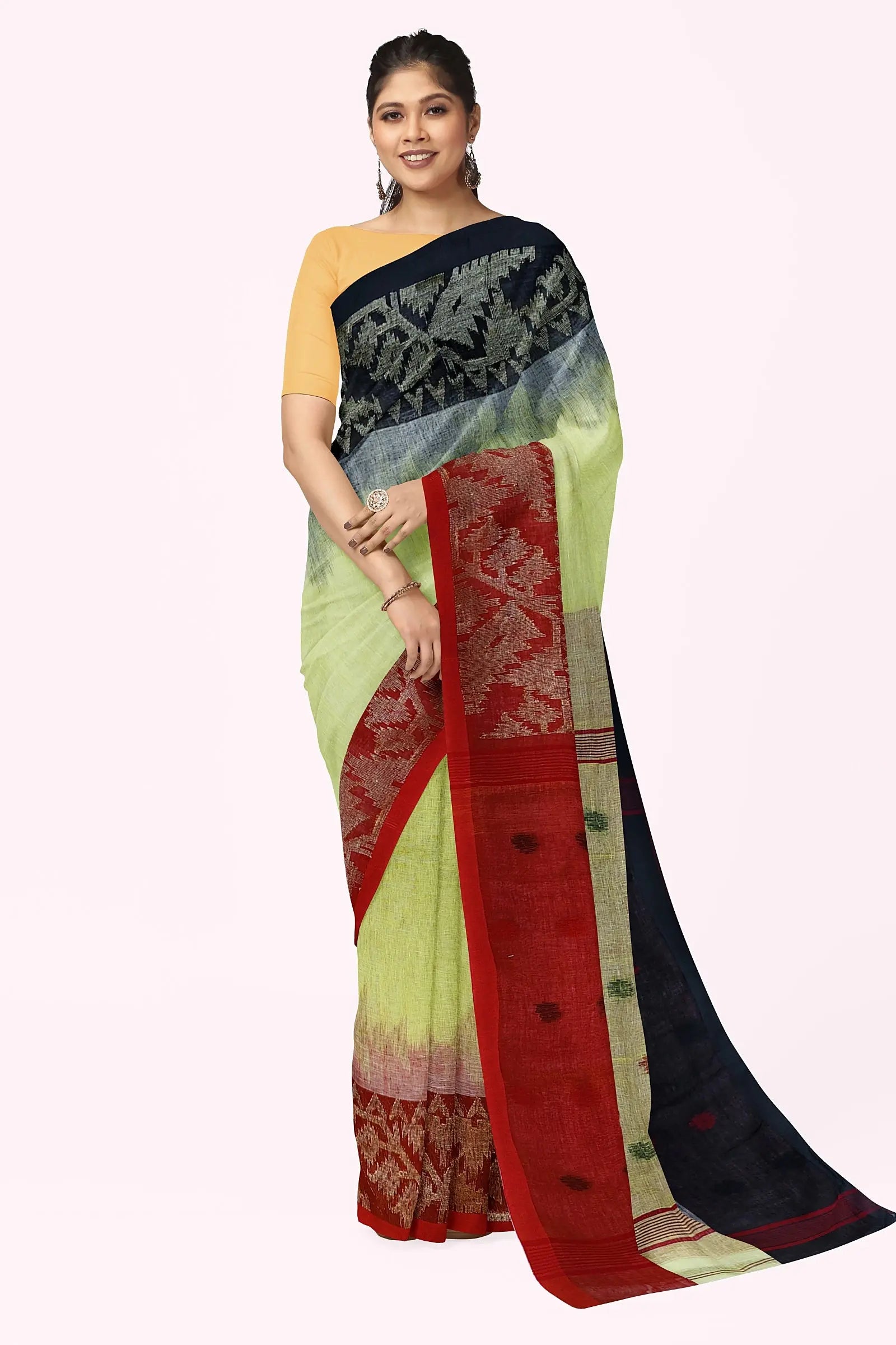 Linen Jamdani saree My Store