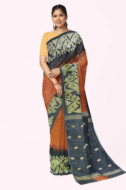 Linen Jamdani saree My Store