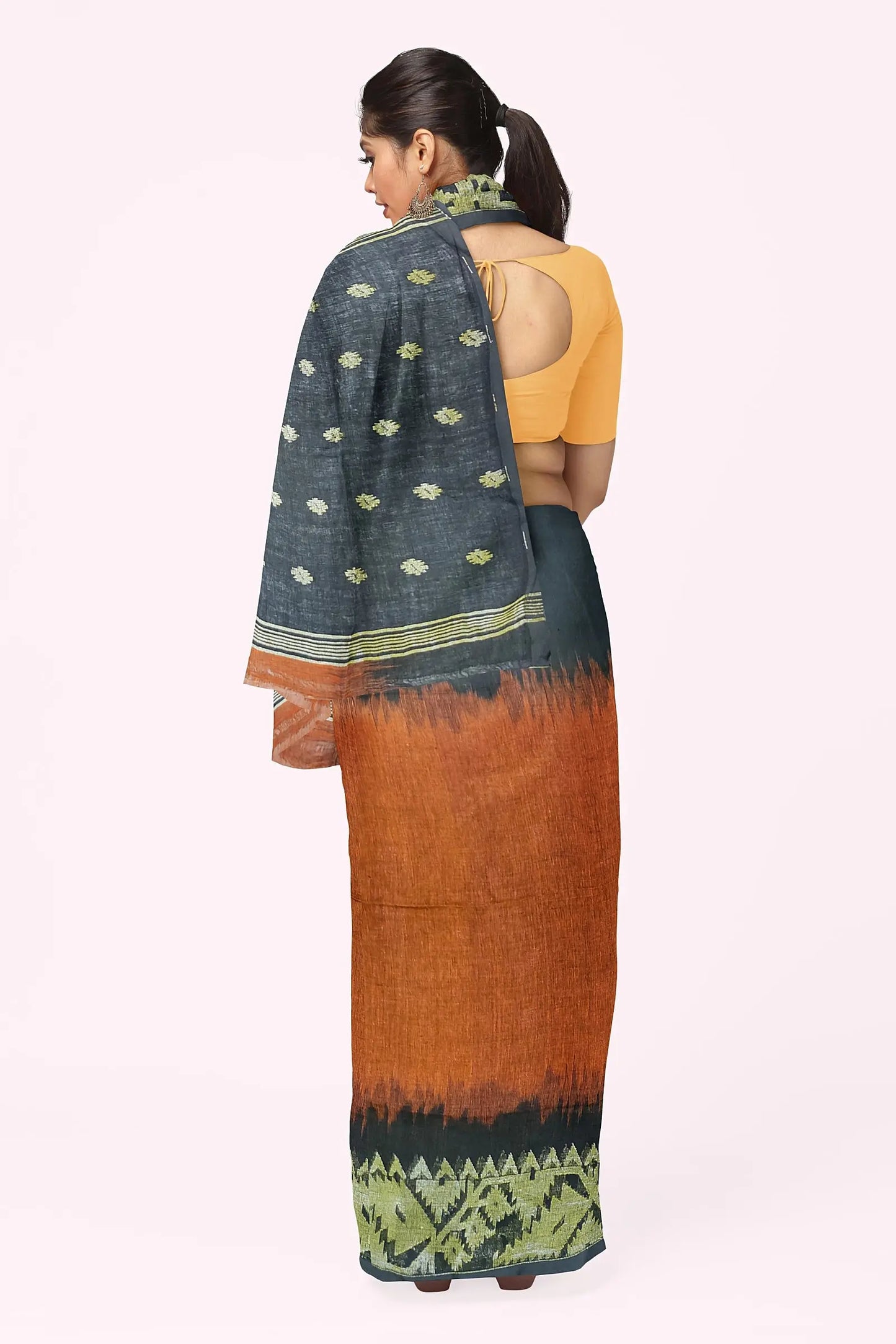 Linen Jamdani saree My Store