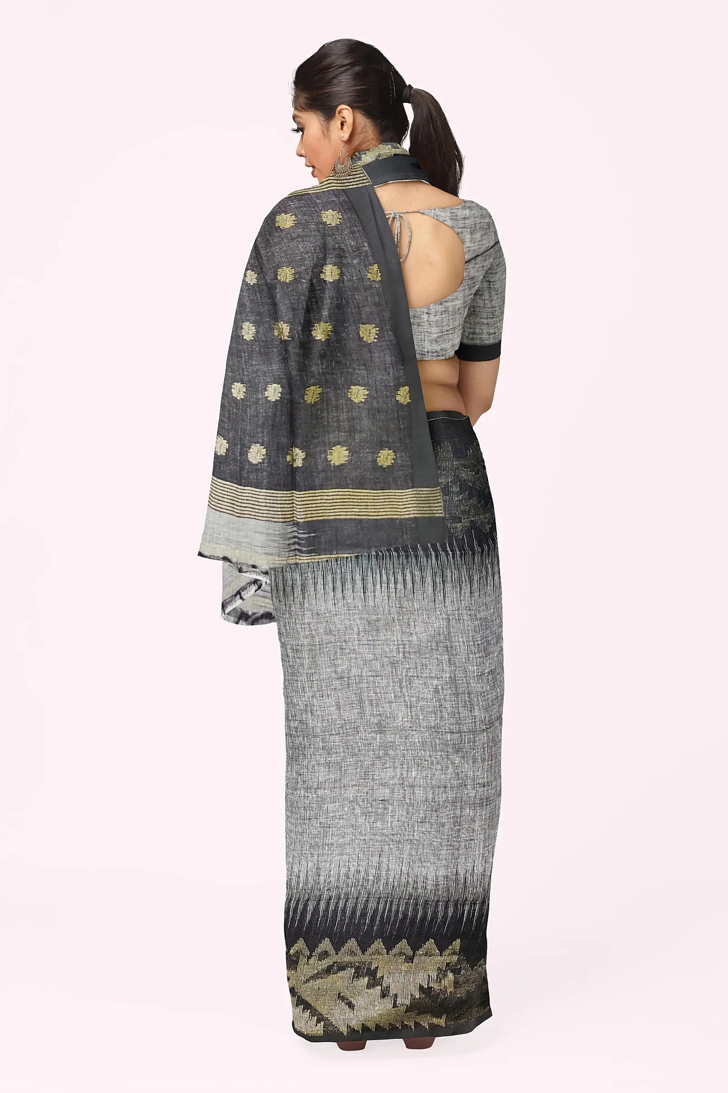 Linen Jamdani saree My Store