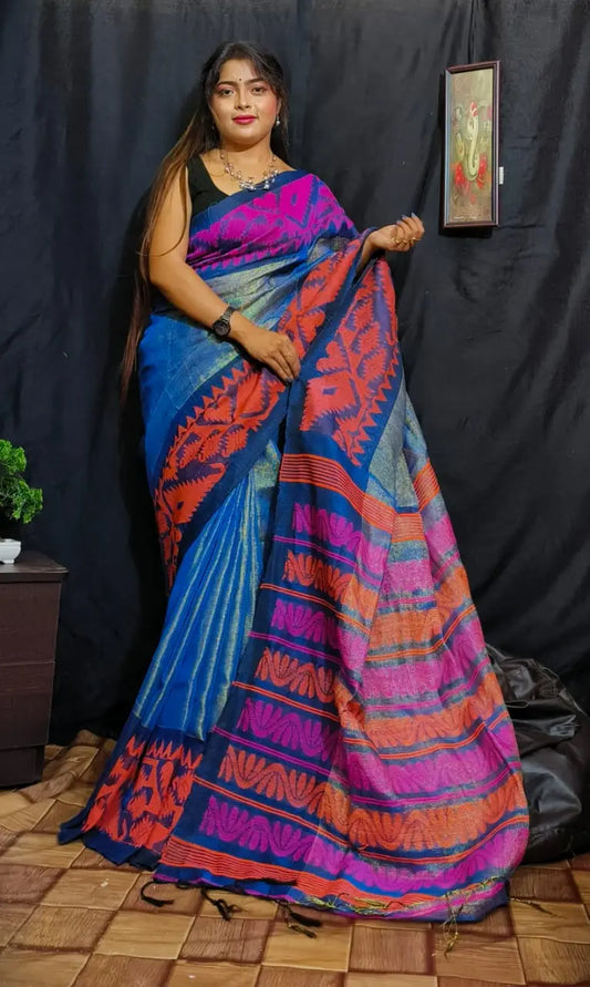 Linen tissue jamdani Putul's fashion