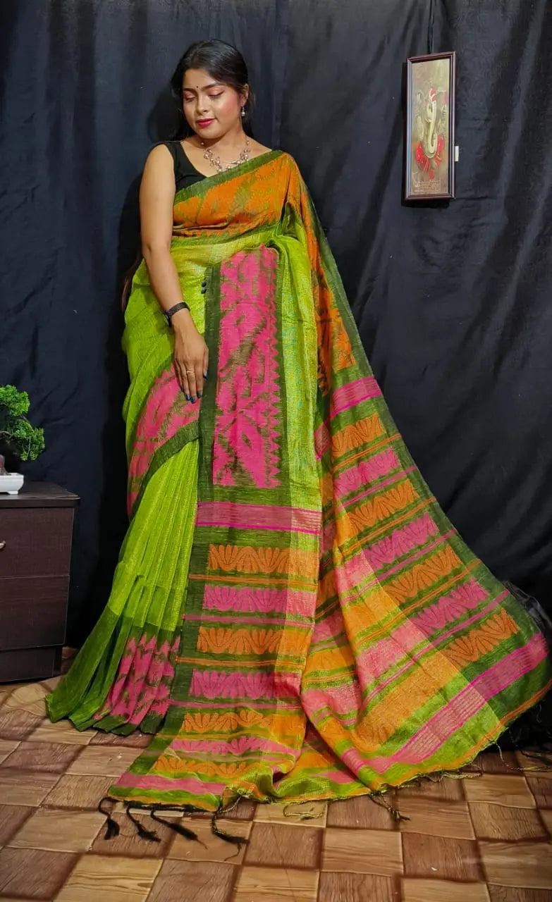 Linen tissue jamdani Putul's fashion