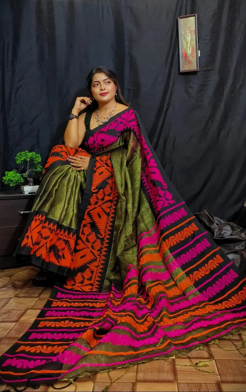 Linen tissue jamdani Putul's fashion