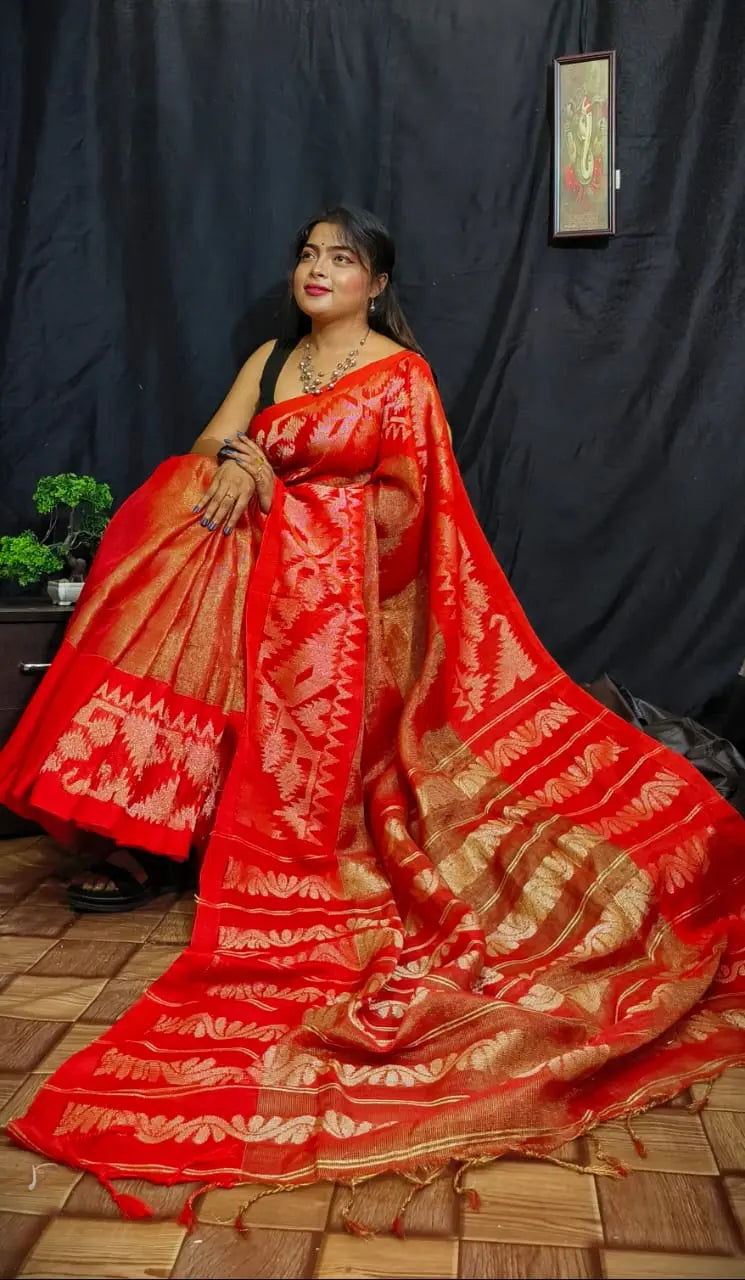 Linen tissue jamdani Putul's fashion