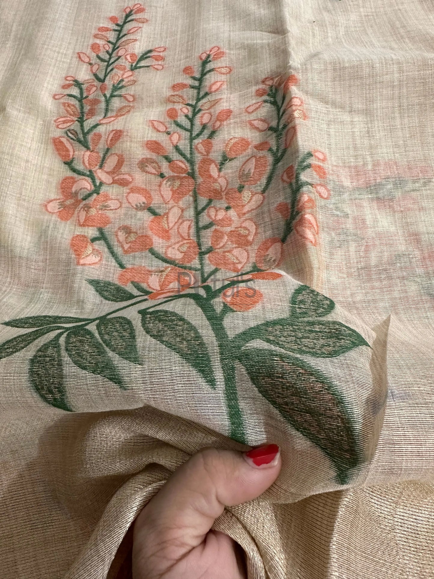 Muga silk of high quality purple Putul's Fashion