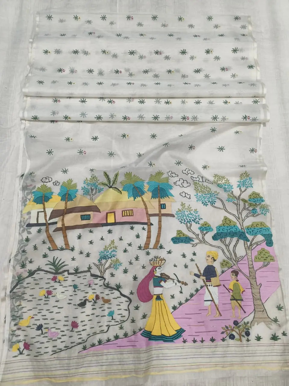 Muslin hand weave Pure jamdani Putul's fashion