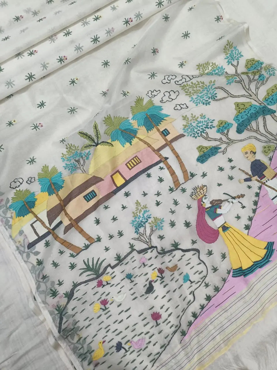 Muslin hand weave Pure jamdani Putul's fashion