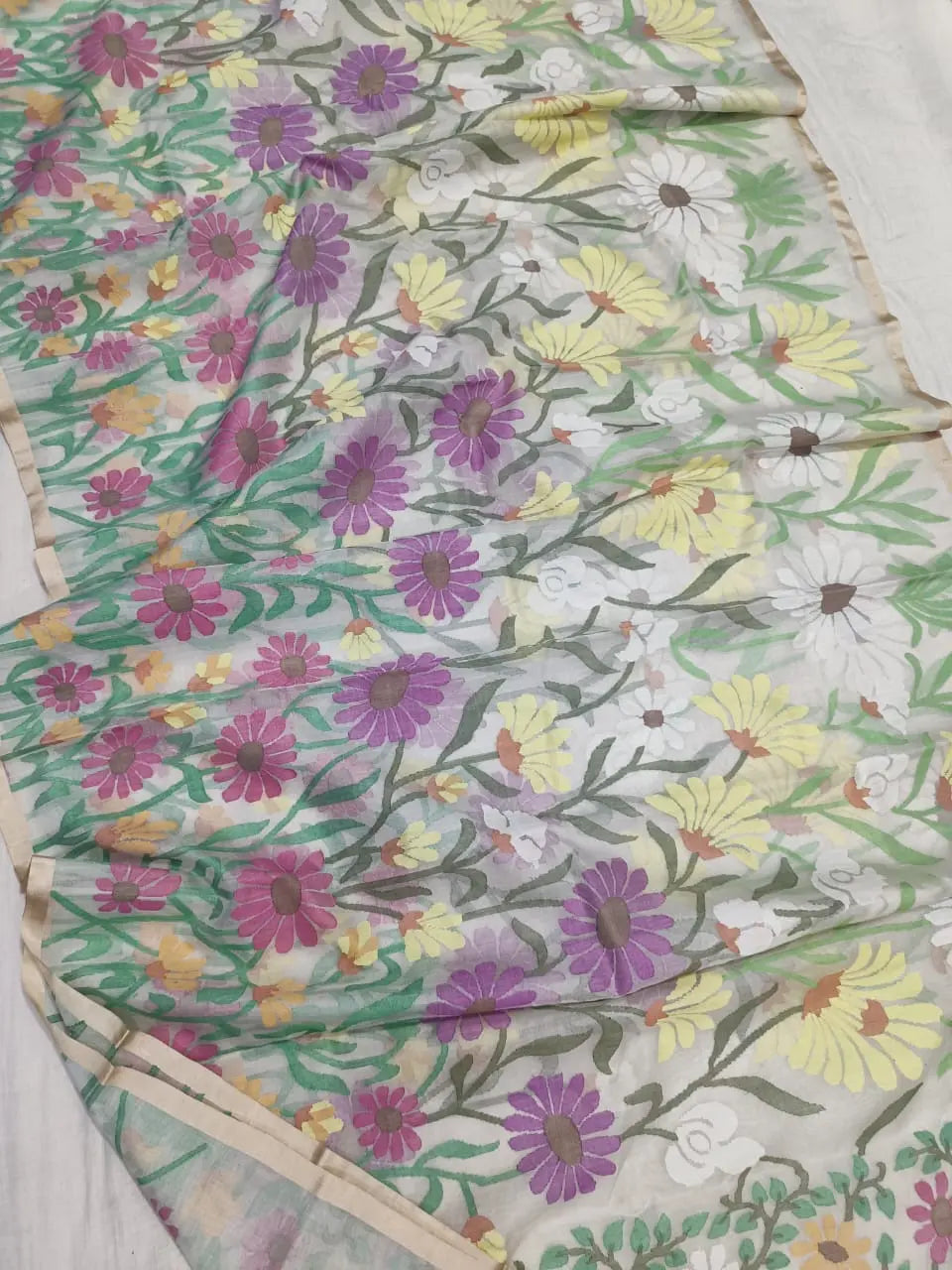 Muslin hand weave pure Jamdani Putul's fashion