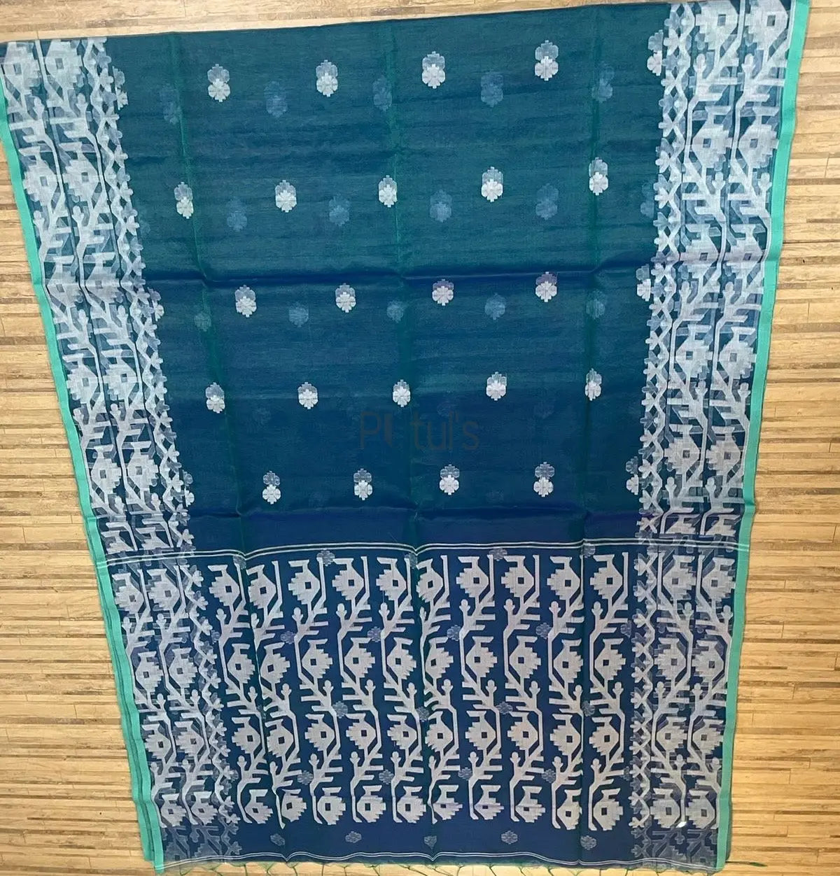 Muslin jamdani of karat design Putul's Fashion