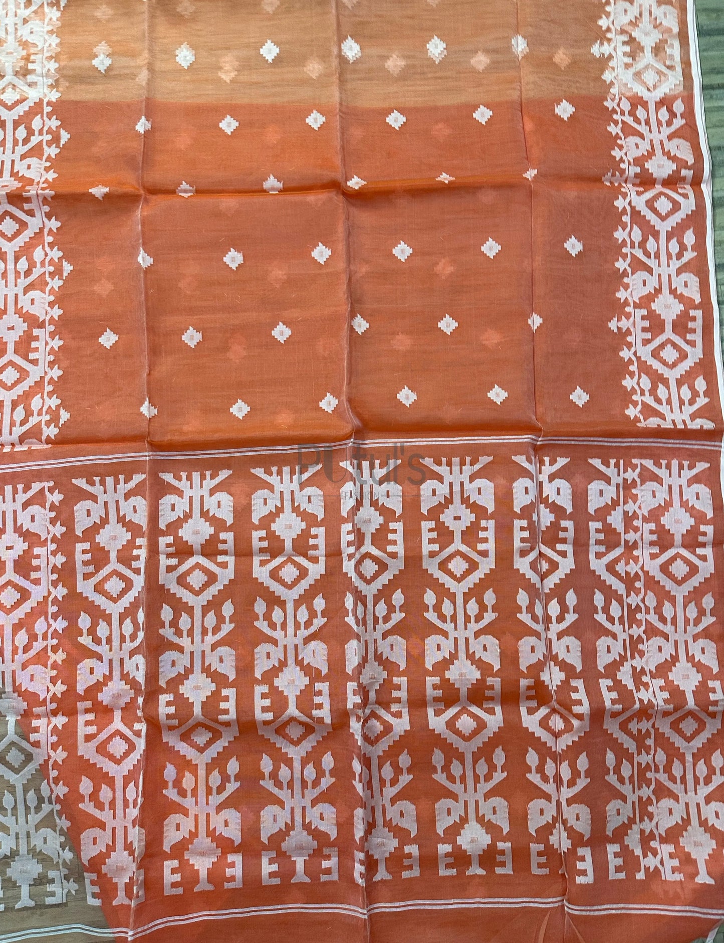 Muslin jamdani of karat design Putul's Fashion