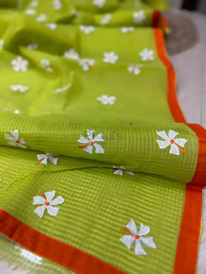 Reshom kota applique saree Putul's Fashion