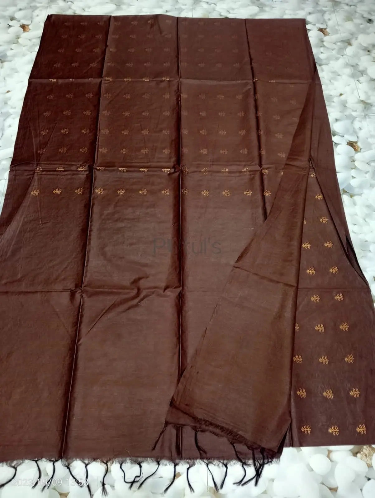 Semi bapta silk saree with zari butta Putul's Fashion