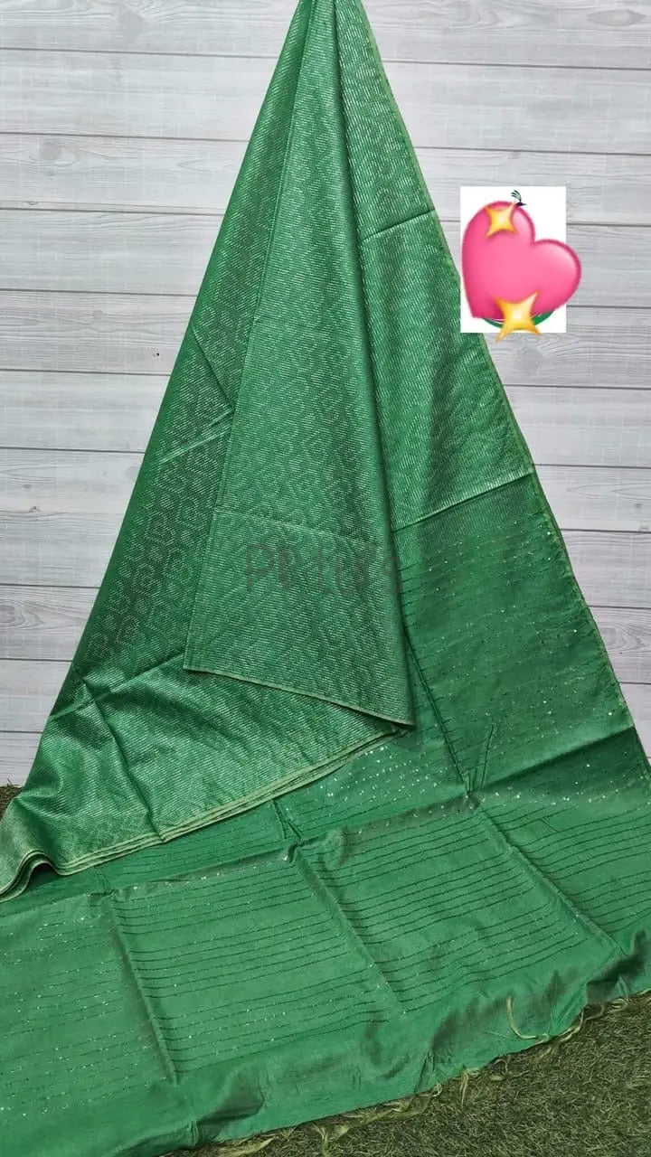 Semi tussar silk with stitching allover saree and sequins on pallu Putul's Fashion