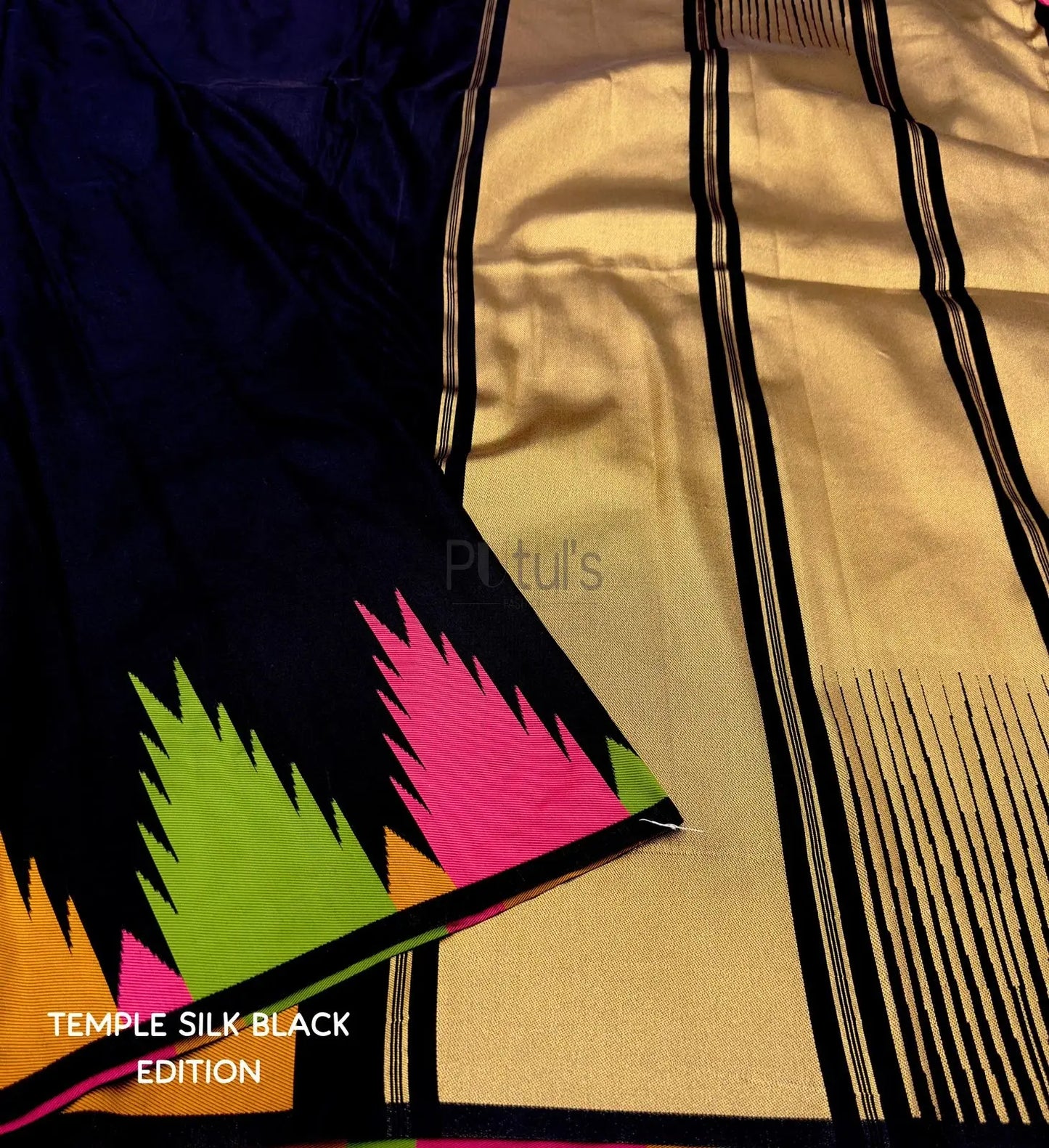 Temple border soft silk saree Putul's Fashion