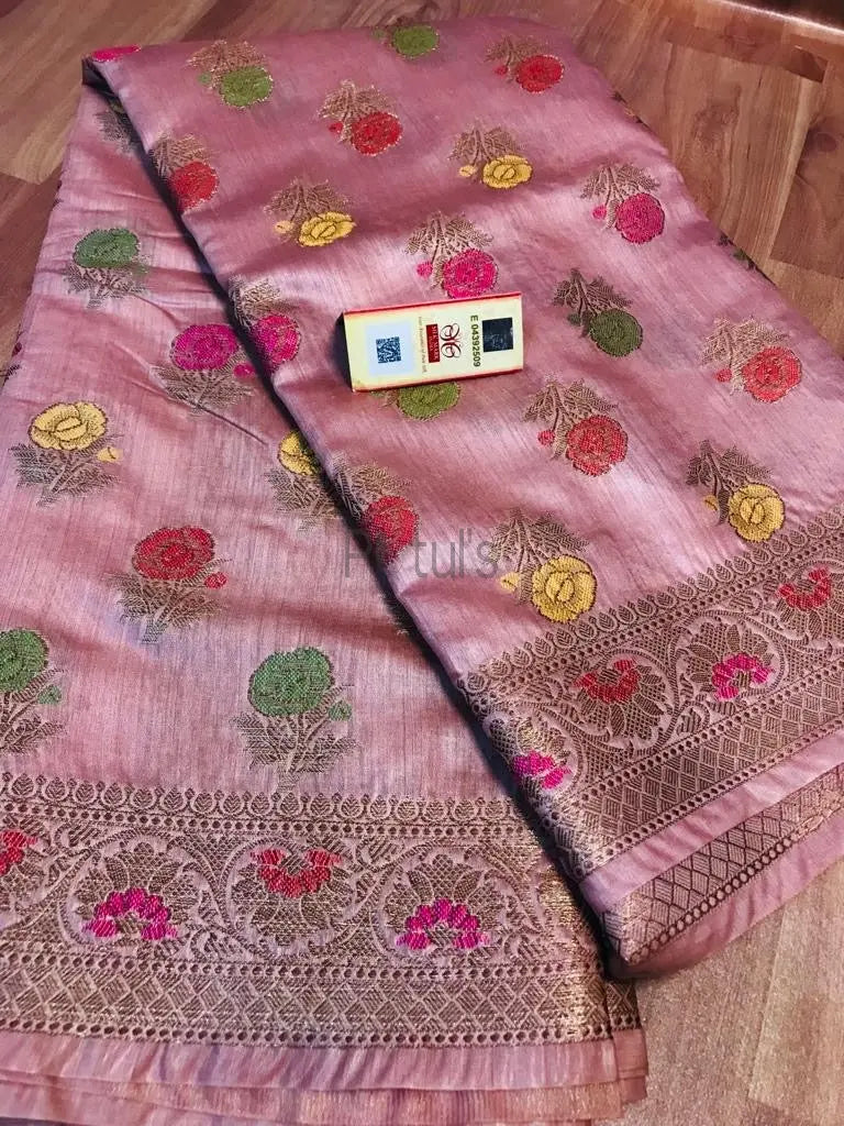 Tussar mooga banarasi with silkmark Putul's Fashion