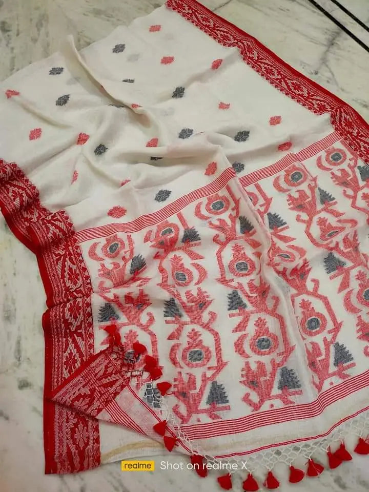 Linen Banarasi Saree Putul's Fashion