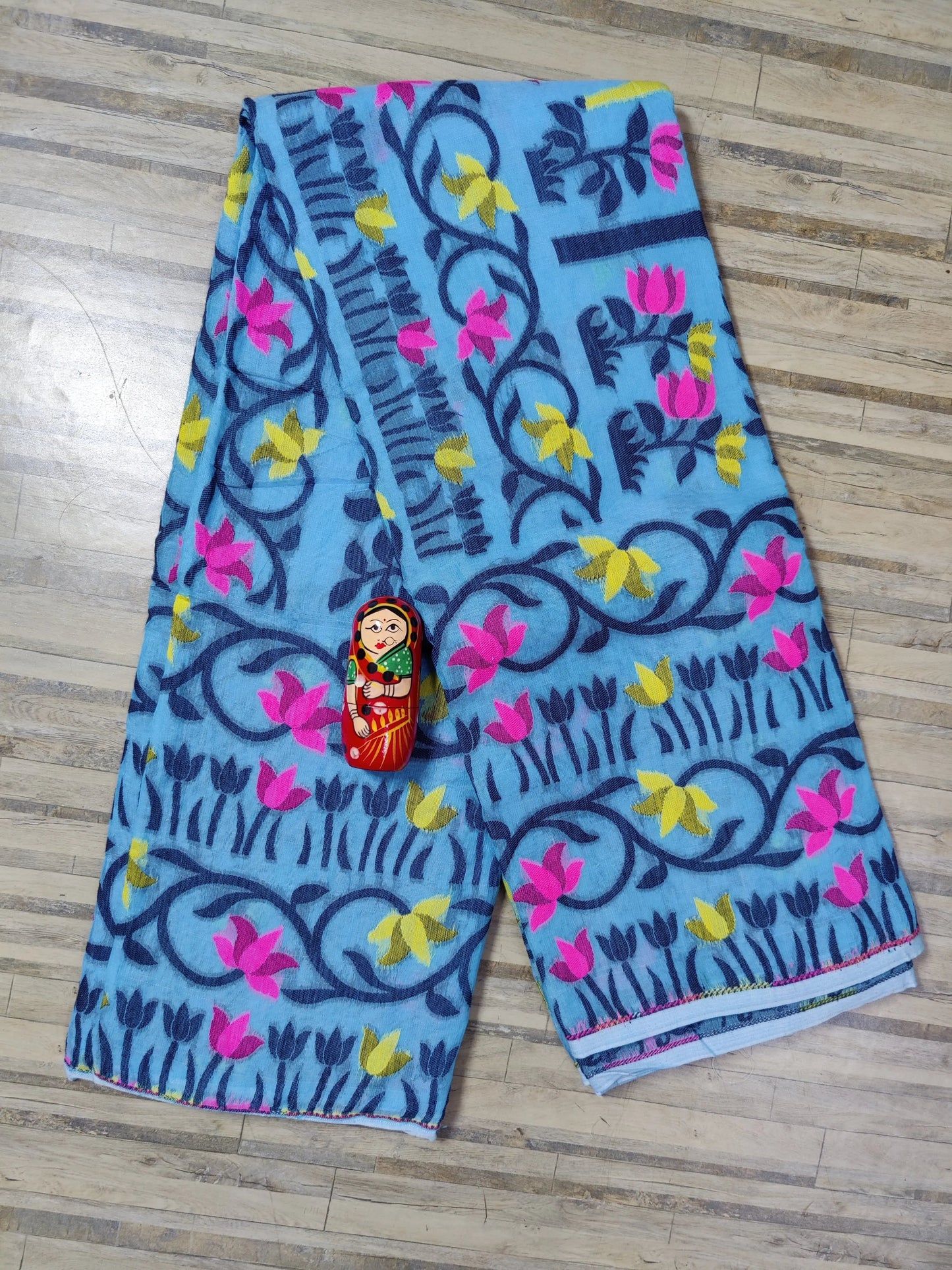 Bengal soft dhakai Jamdani Shakuntala Sky