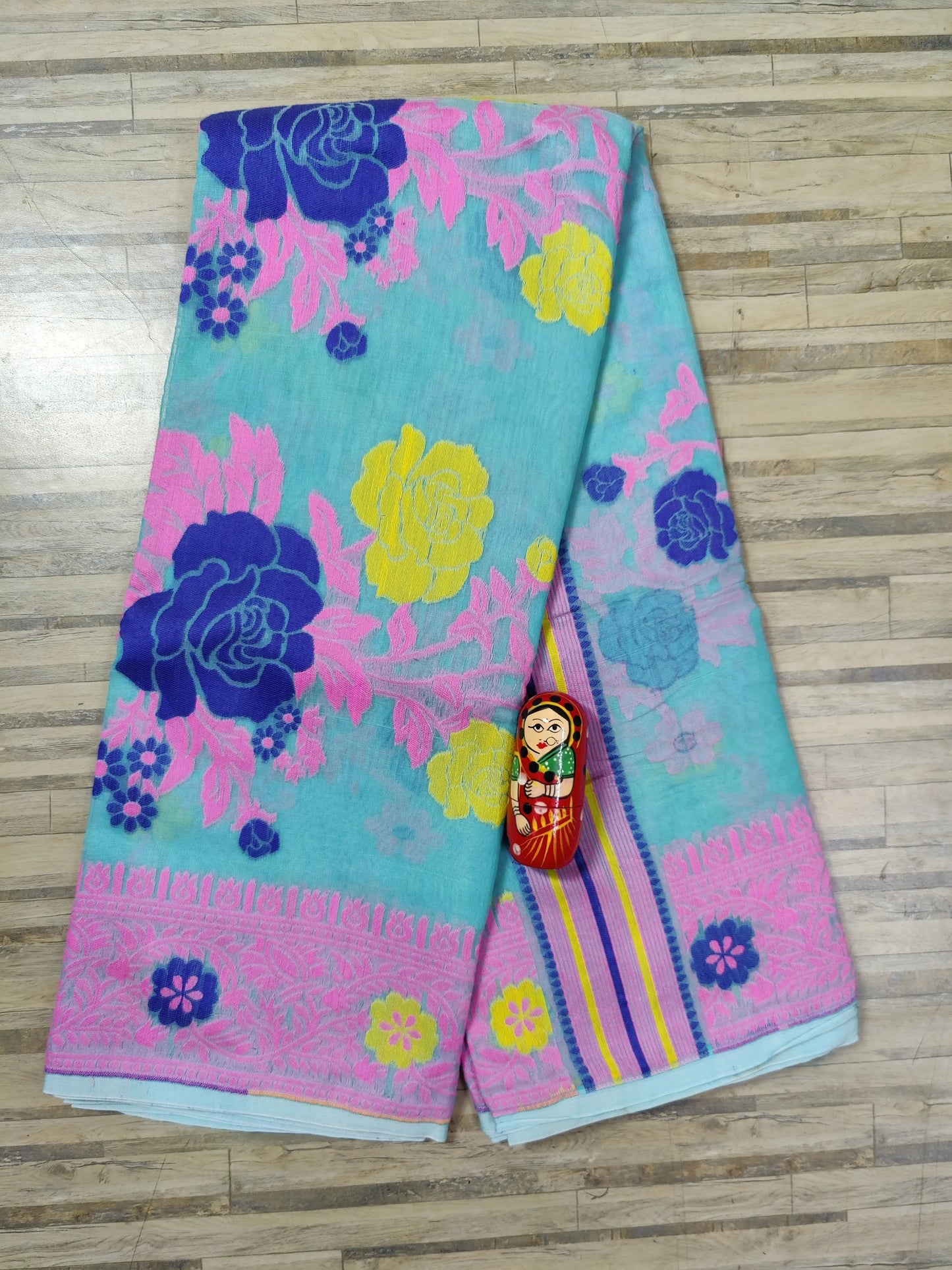 Bengal soft dhakai Jamdani Golap Pink