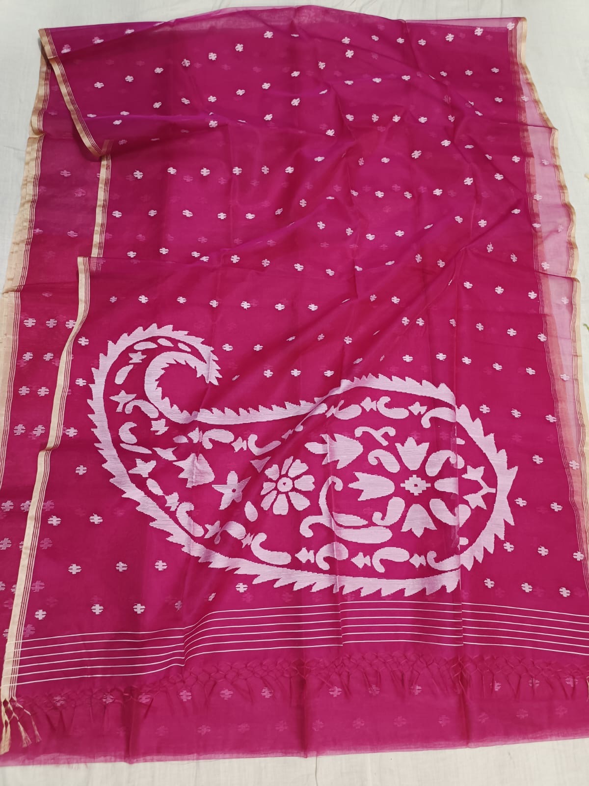 Bengal Muslin saree new design kolka - Rani