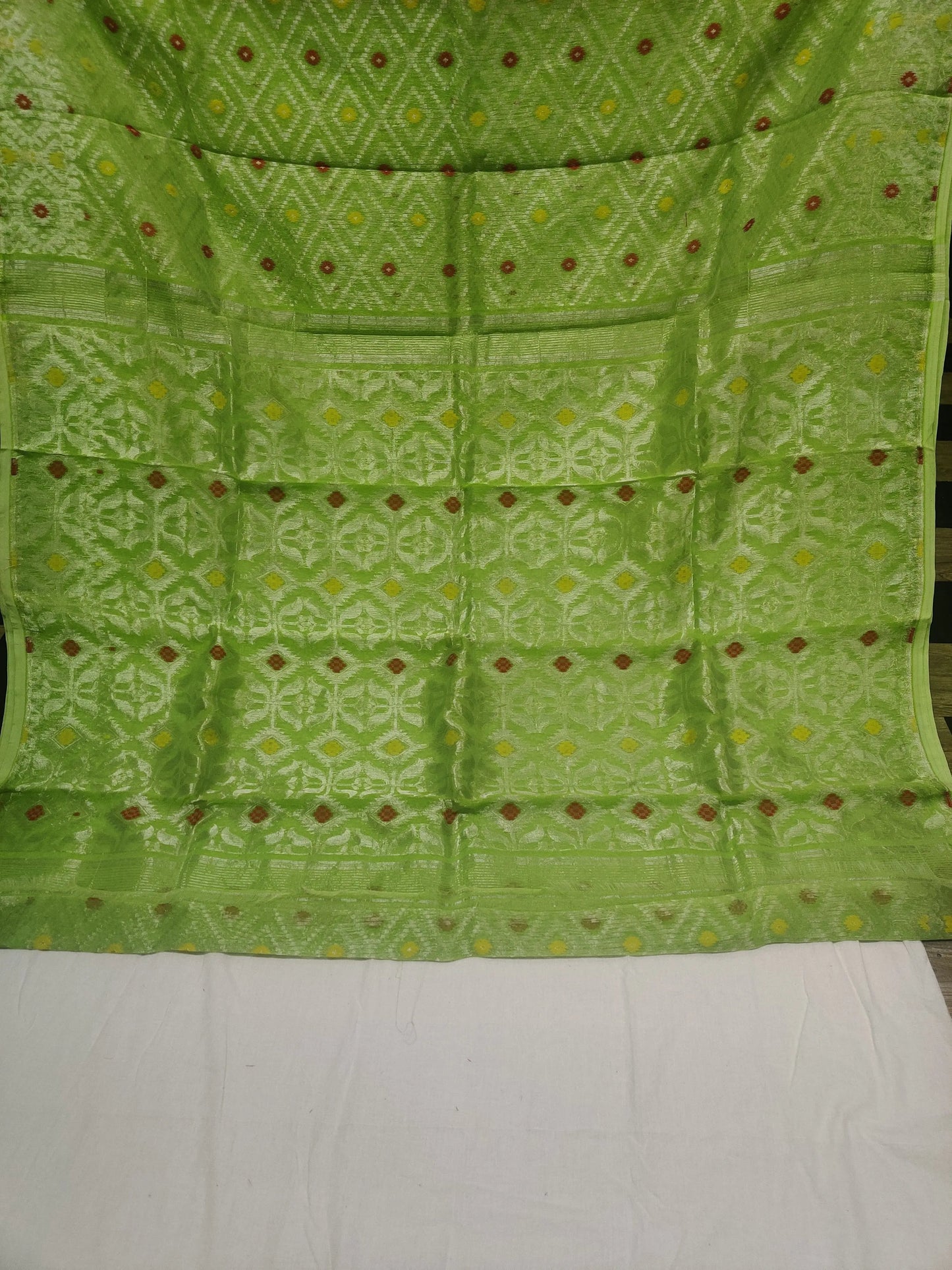 Bengal Jamdani Trishul Green