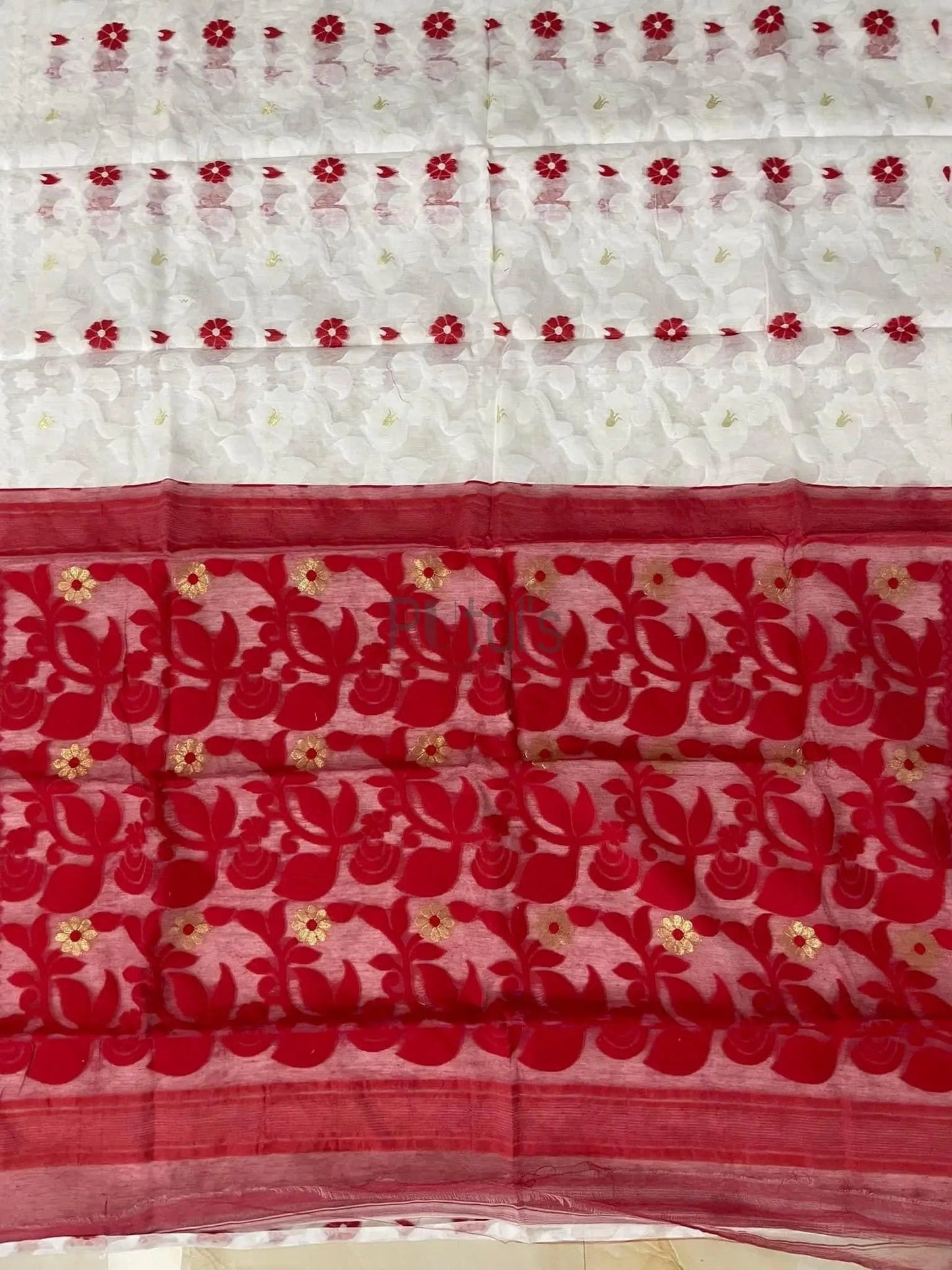 Bengal soft resham dhakai jamdani saree Putul's Fashion