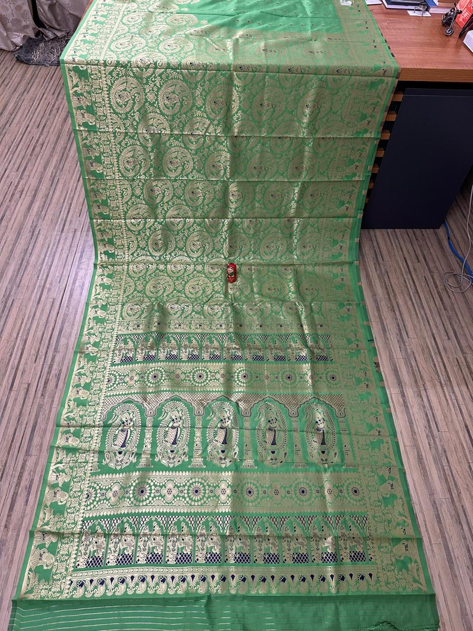 Bengal famous Swarnochori saree Replica of Bishnupur - silk