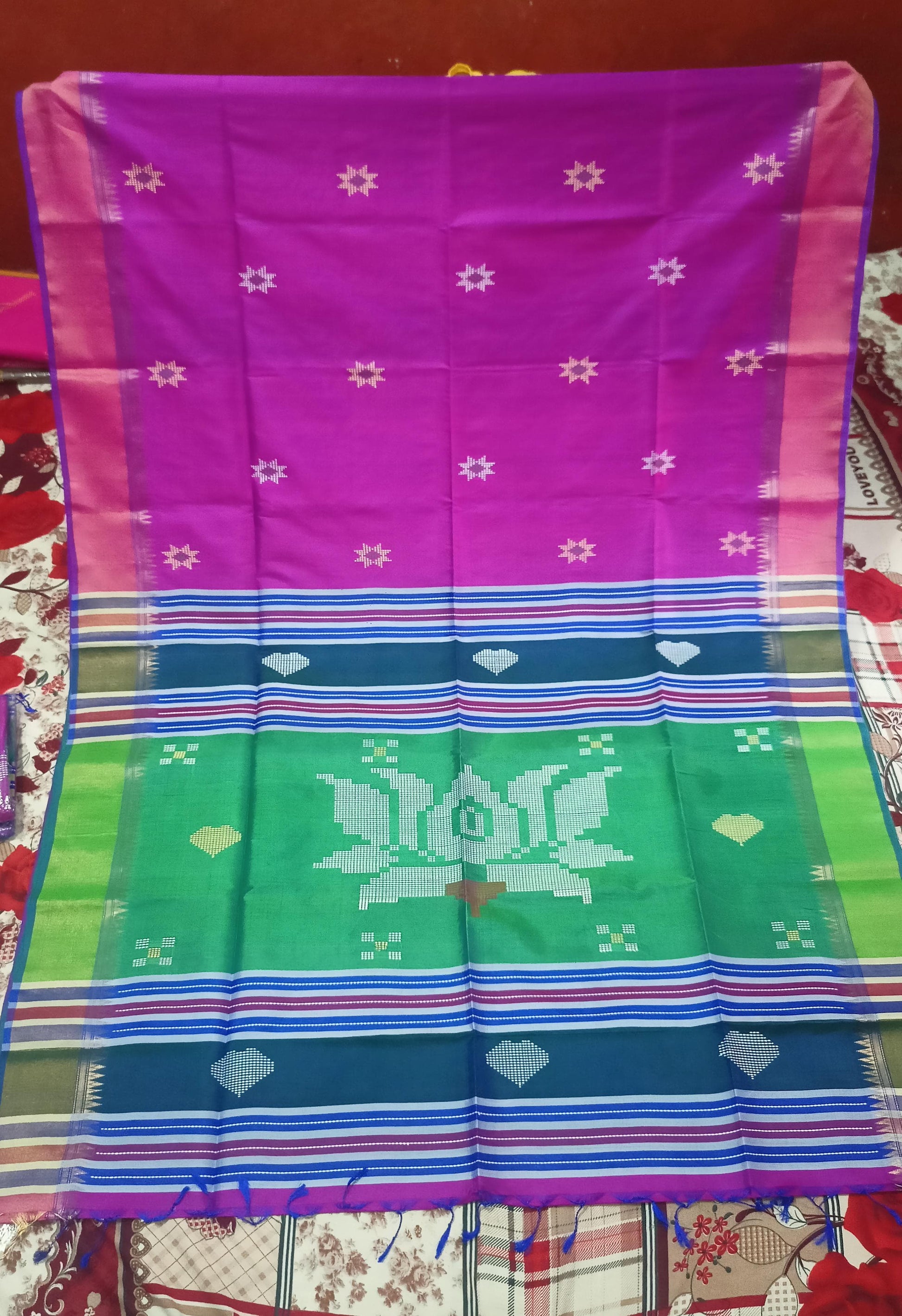 Bishnupur katan silk kalakhetra design - Bishnupur silk