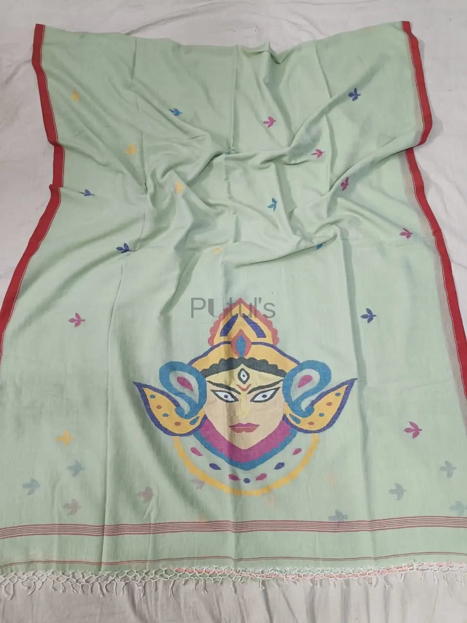 Cotton jamdani saree purely handmade Putul's Fashion