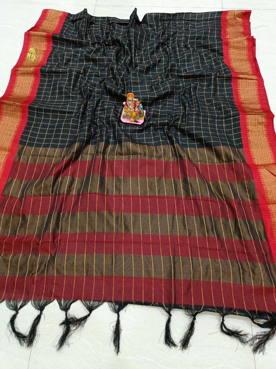 Gharchola silk saree - Black
