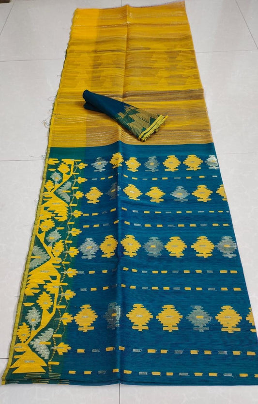 Half silk jamdani from Bangladesh - Bangladesh jamdani