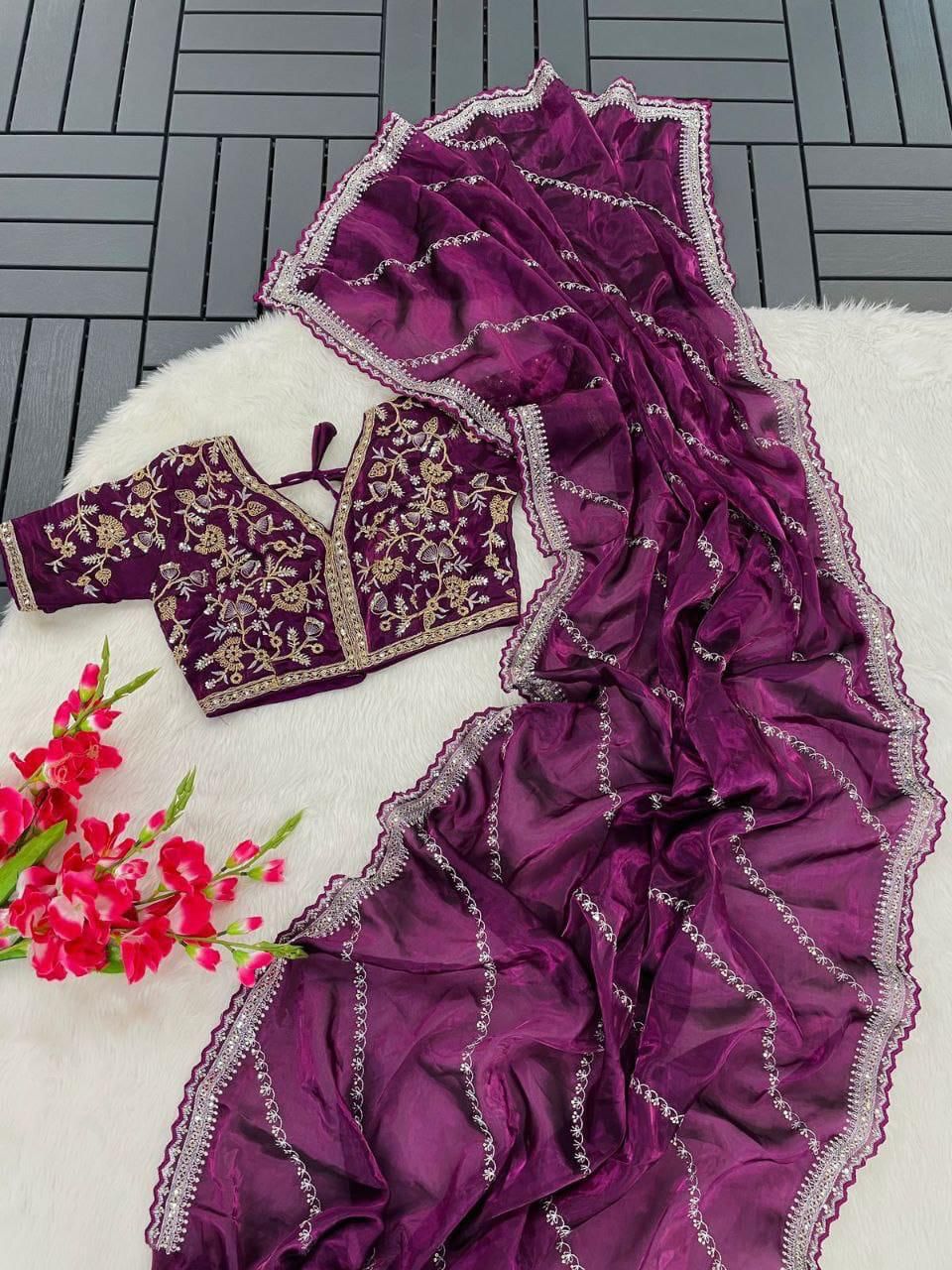 Jimmy choo sequins saree - Jimmy