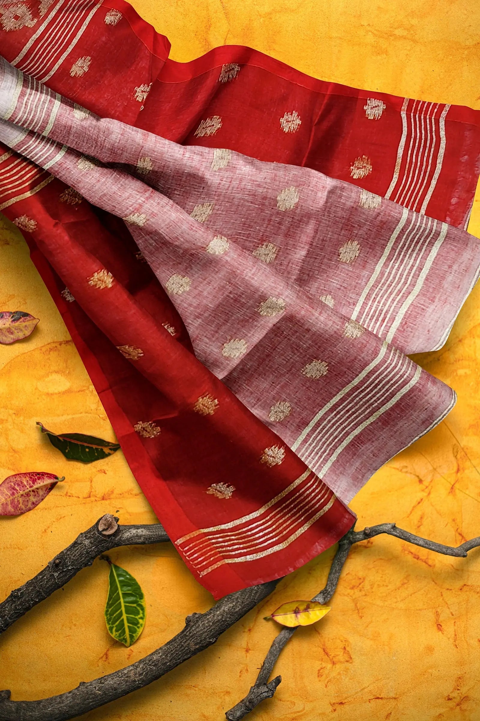 Linen Ikkat saree My Store