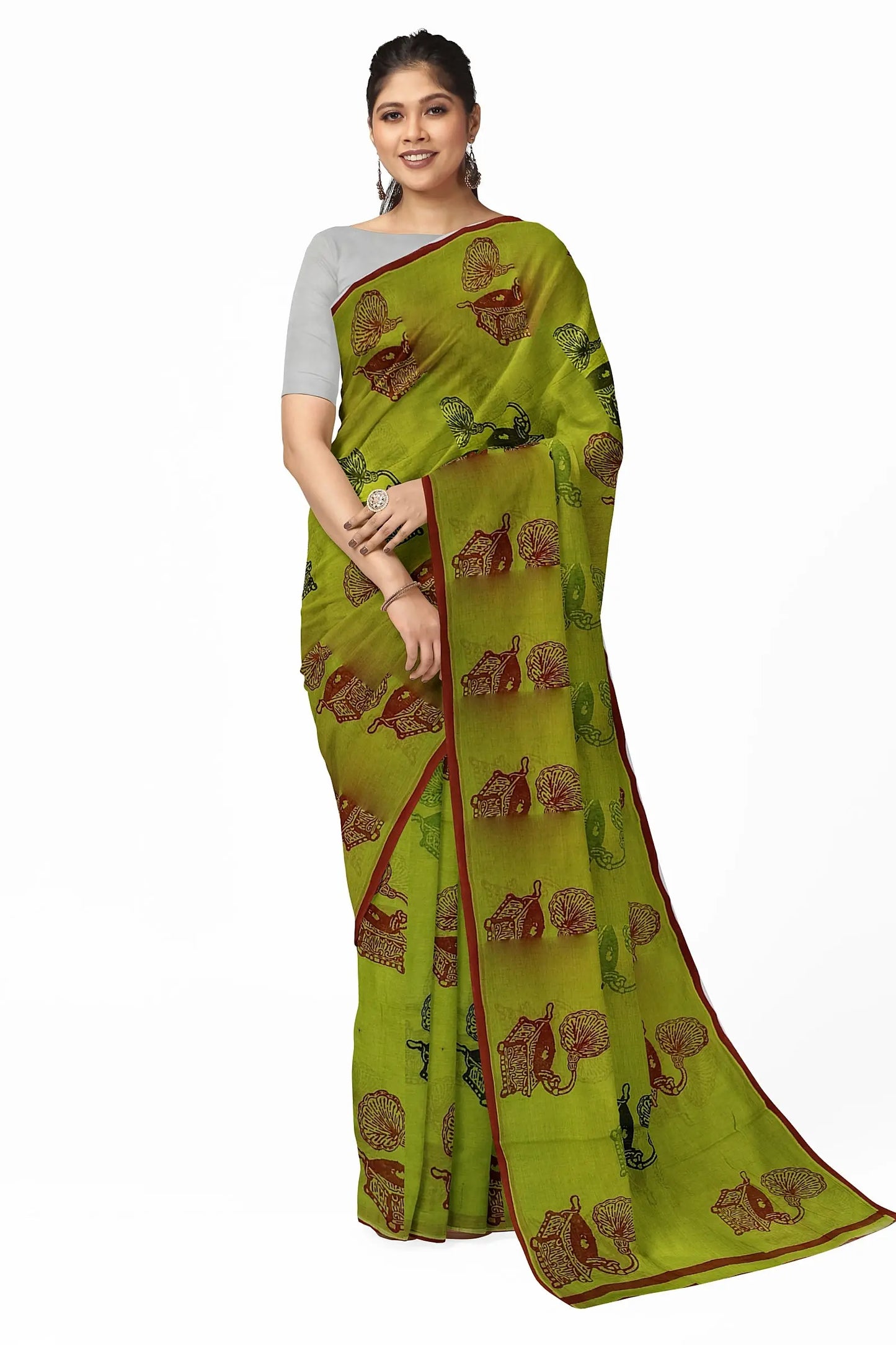 mal cotton saree gramophone Putul's fashion