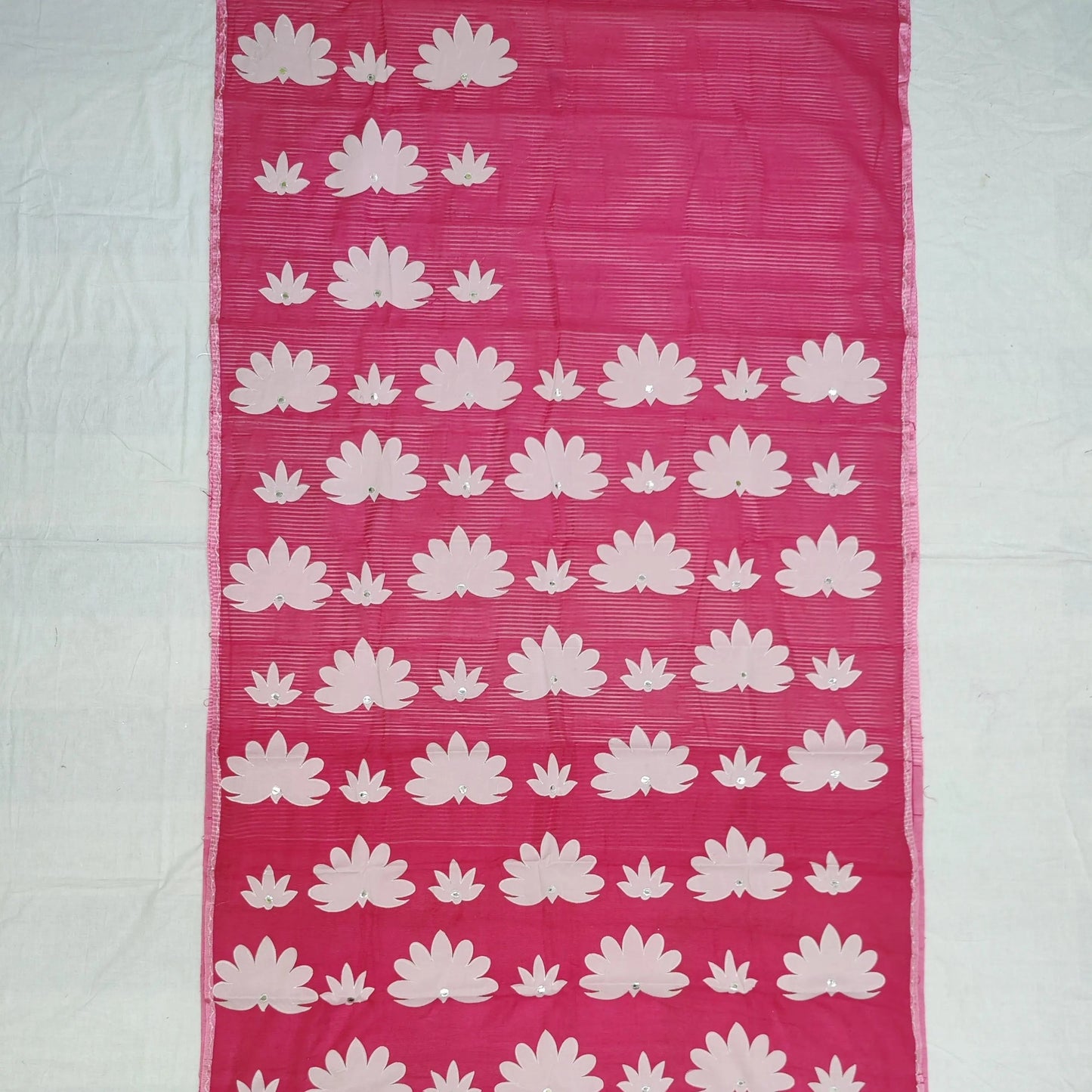Applique saree on noyel fabric Putul's fashion