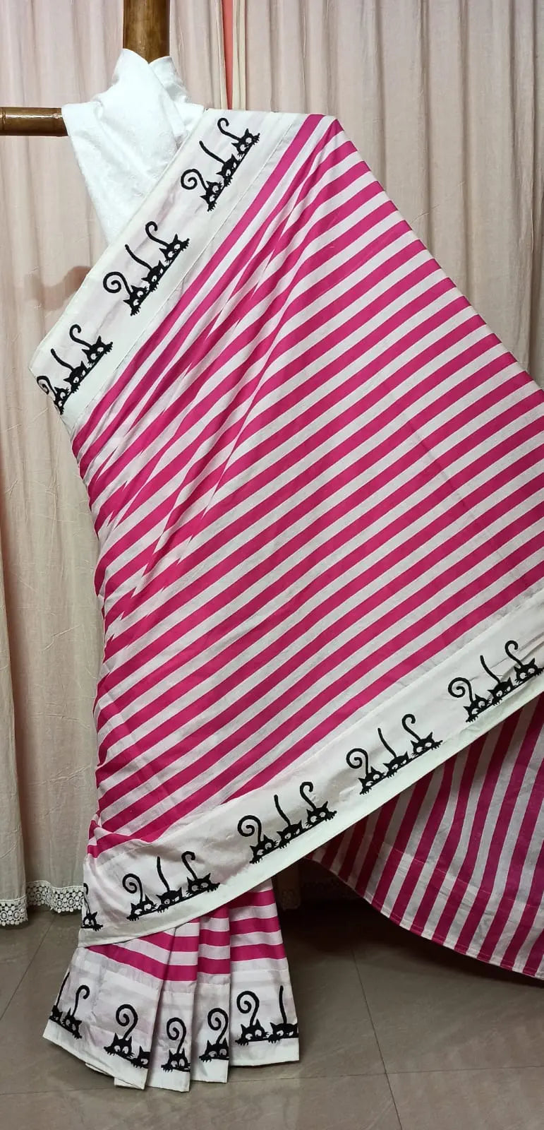 Meowww Khadi cotton saree Putul's fashion